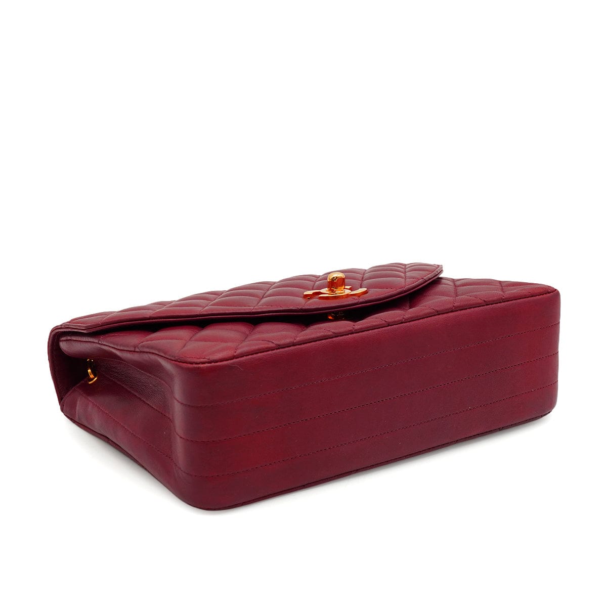 VINTAGE CHANEL MATELASSE CHAIN SHOULDER BAG BORDEAUX LAMB SKIN GOLD HARDWARE  90338306
