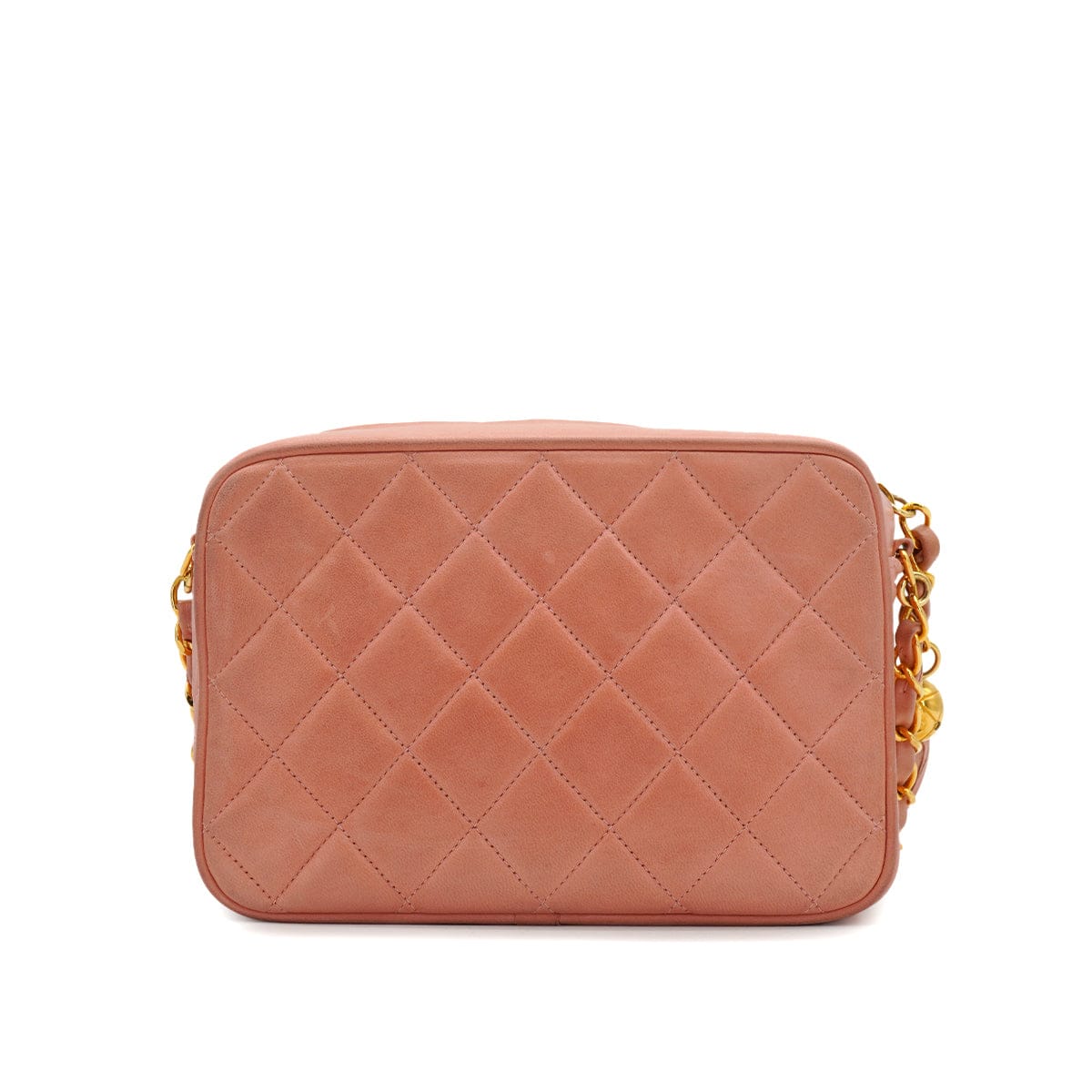 Luxury Promise Japan VINTAGE CHANEL MATELASSE CHAIN SHOULDER BAG FRINGE PINK LAMB SKIN GOLD HARDWARE 90334504