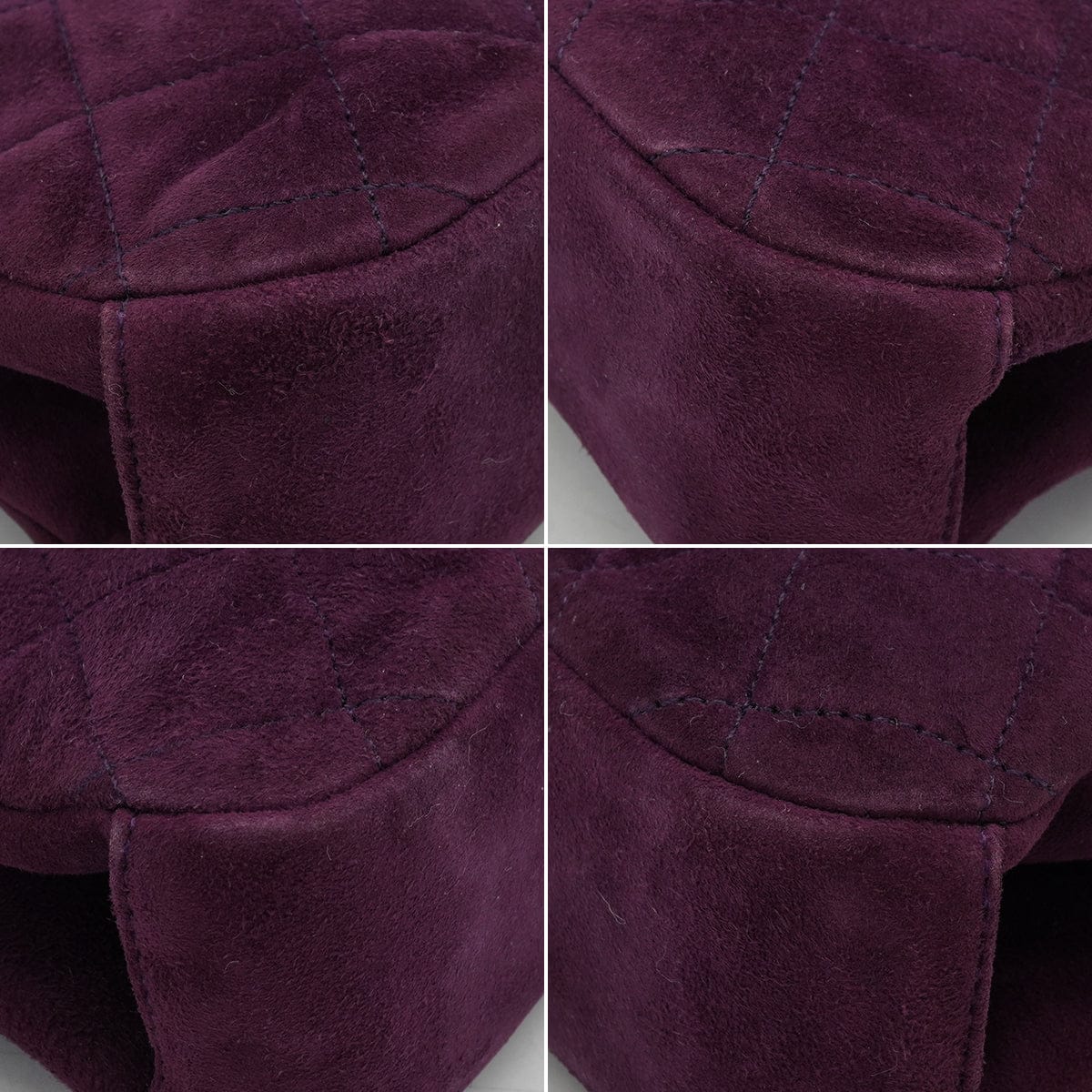 Luxury Promise Japan VINTAGE CHANEL MATELASSE CHAIN SHOULDER BAG PURPLE SUEDE GOLD HARDWARE 90335036
