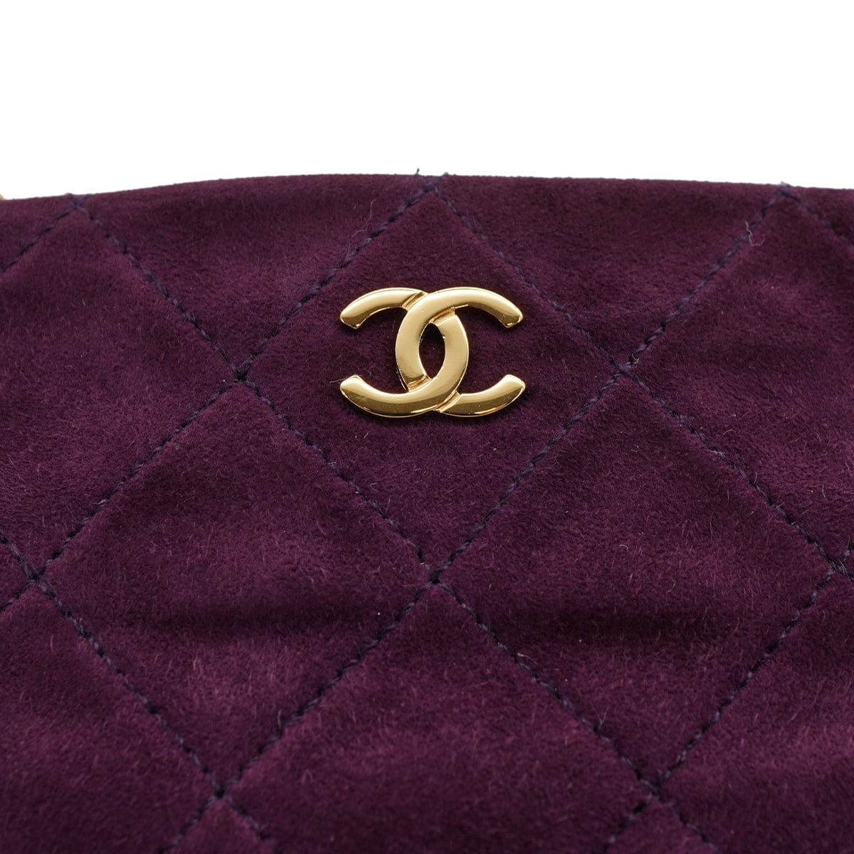 Luxury Promise Japan VINTAGE CHANEL MATELASSE CHAIN SHOULDER BAG PURPLE SUEDE GOLD HARDWARE 90335036