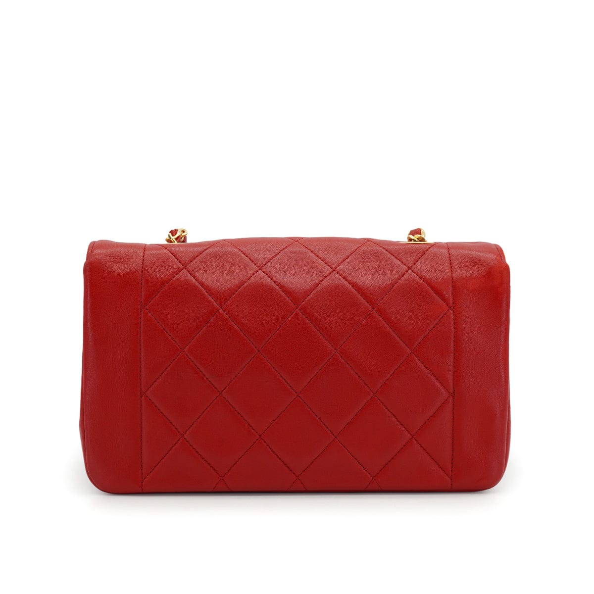 Luxury Promise Japan VINTAGE CHANEL MATELASSE CHAIN SHOULDER BAG RED LAMB SKIN GOLD HARDWARE 90335593