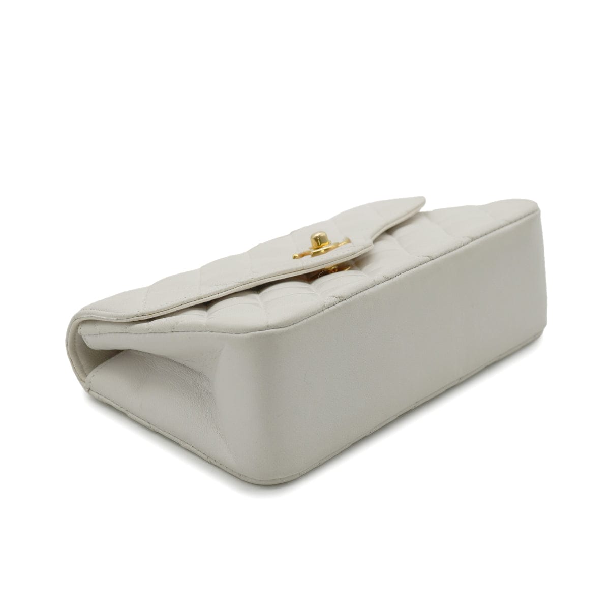 Luxury Promise Japan VINTAGE CHANEL MATELASSE CHAIN SHOULDER HAND BAG WHITE LAMB SKIN GOLD HARDWARE 90343615