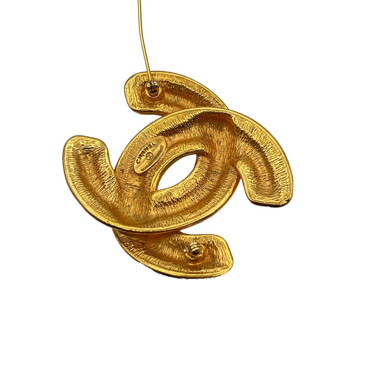Luxury Promise Japan VINTAGE CHANEL MATELASSE COCOMARK BROOCH GOLD ACCESSORY 90312537