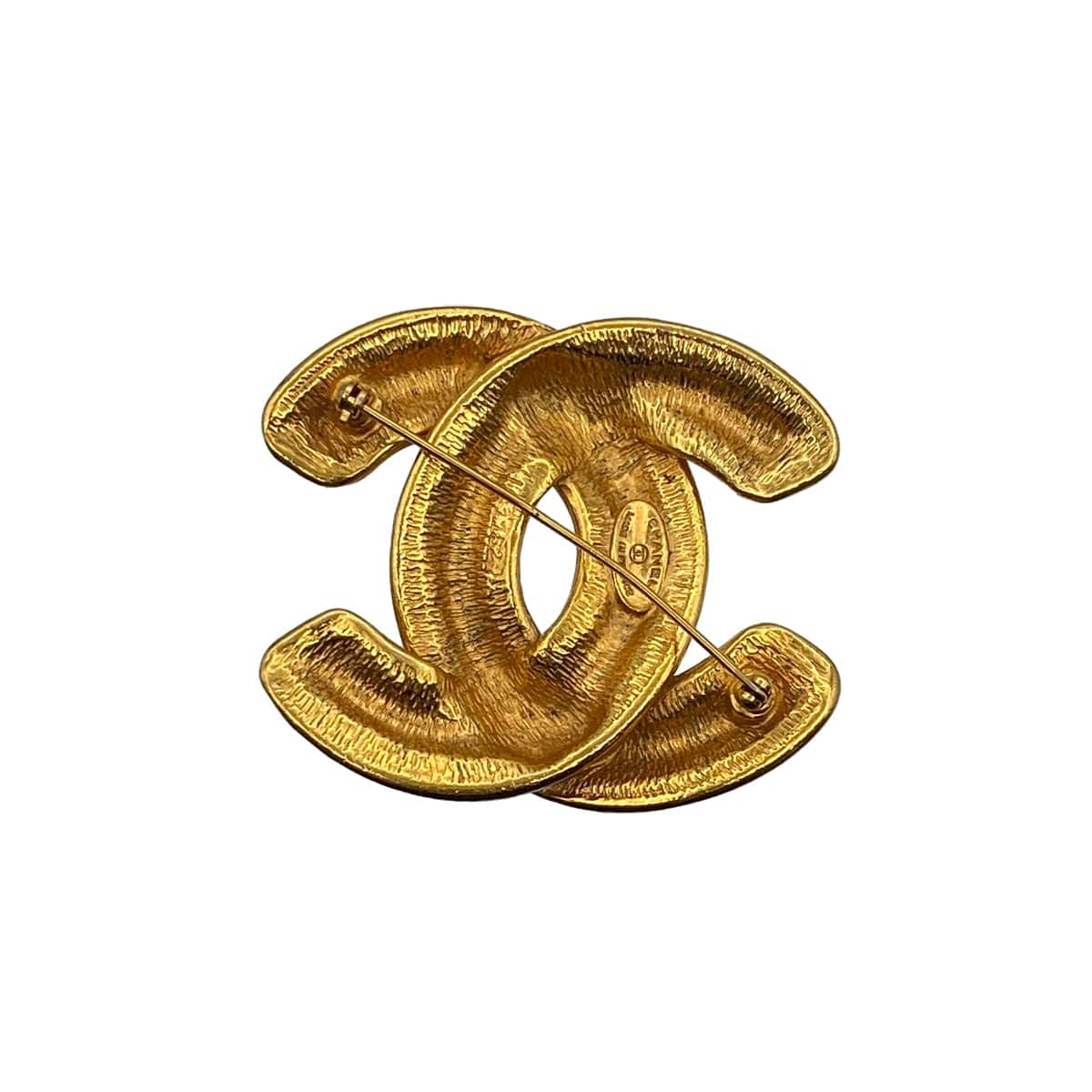 Luxury Promise Japan VINTAGE CHANEL MATELASSE COCOMARK BROOCH GOLD ACCESSORY 90312537
