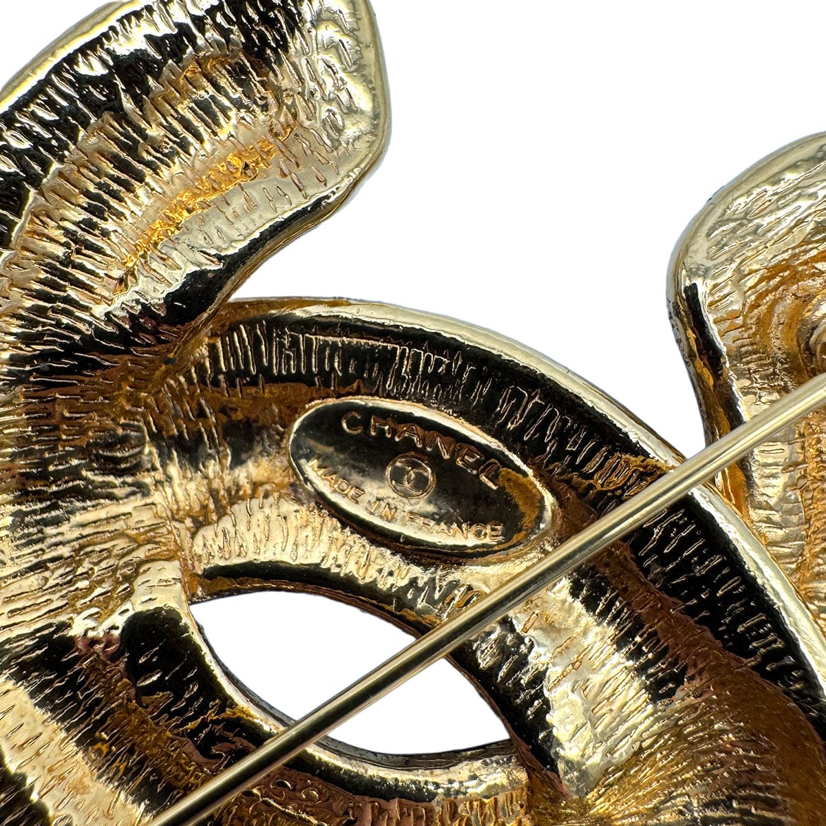 Luxury Promise Japan VINTAGE CHANEL MATELASSE COCOMARK BROOCH GOLD ACCESSORY 90318637