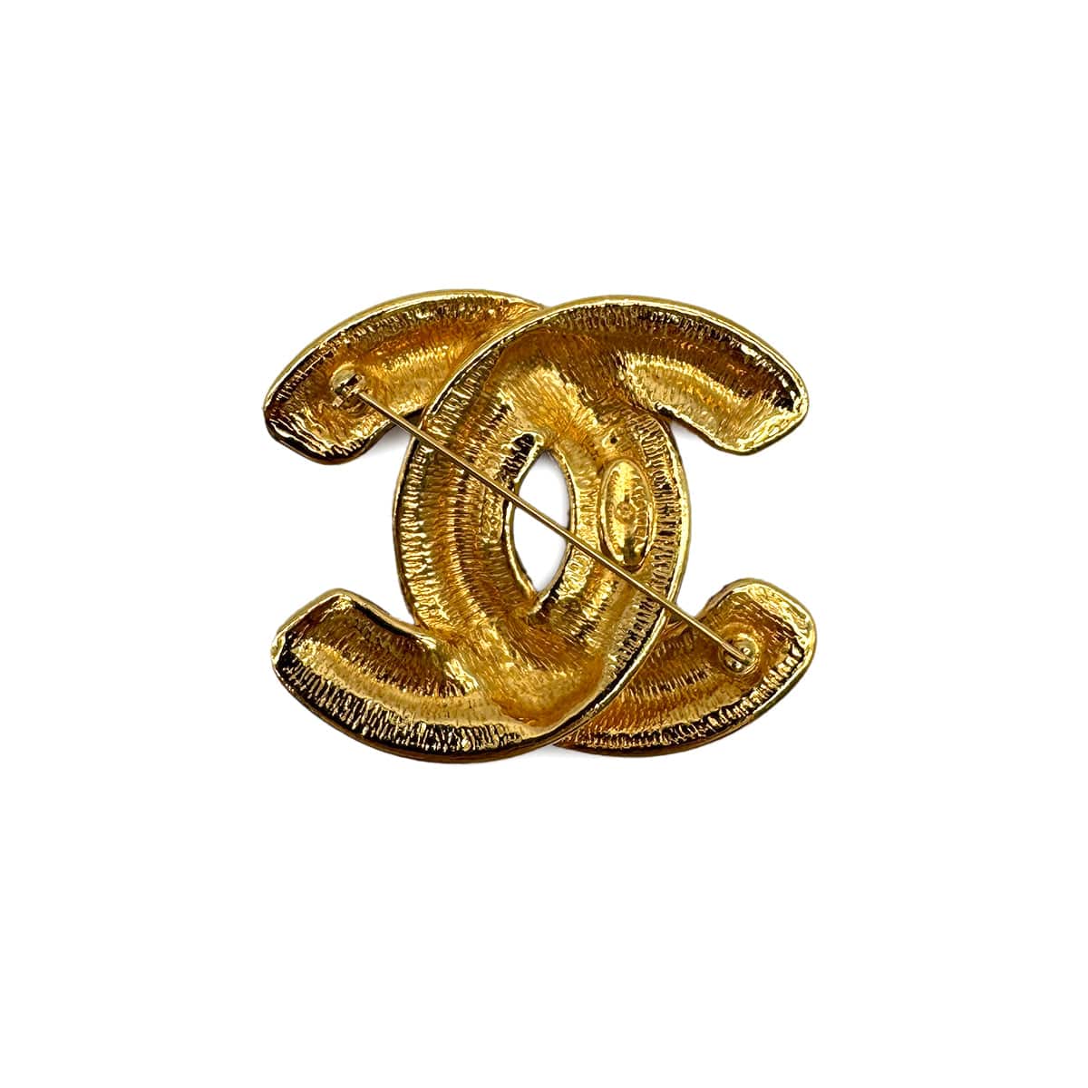 Luxury Promise Japan VINTAGE CHANEL MATELASSE COCOMARK BROOCH GOLD ACCESSORY 90318637