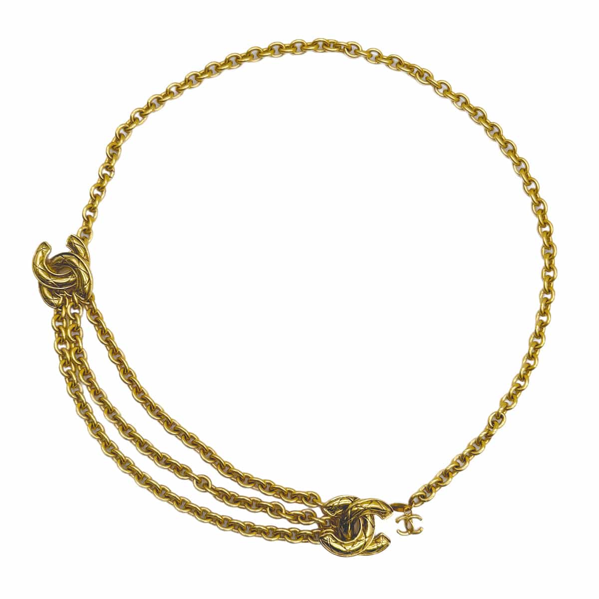 Luxury Promise Japan VINTAGE CHANEL MATELASSE COCOMARK CHAIN BELT GOLD ACCESSORY 90316890