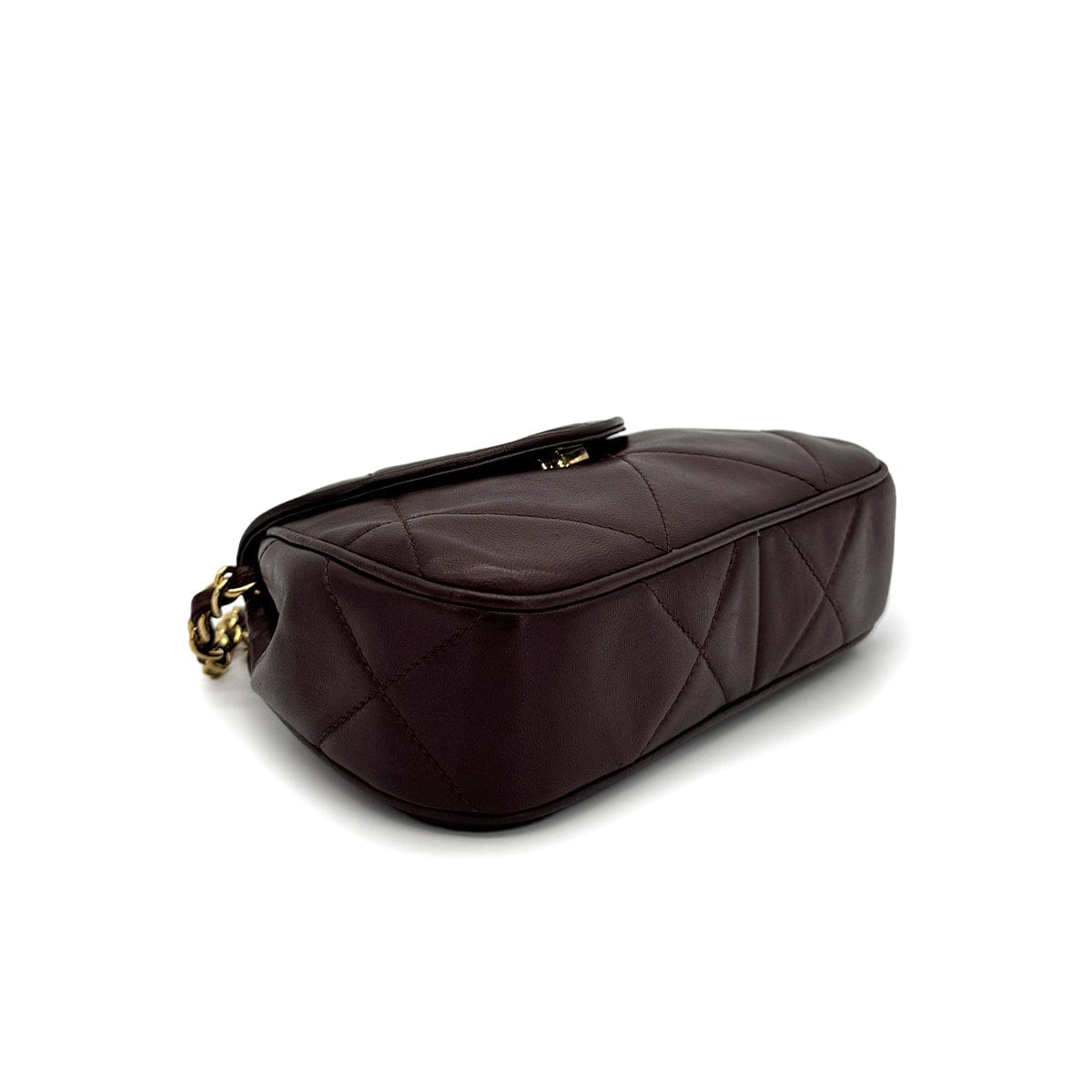 Luxury Promise Japan VINTAGE CHANEL MATELASSE COCOMARK CHAIN SHOULDER BAG BROWN LAMB SKIN GOLD HARDWARE 90324287