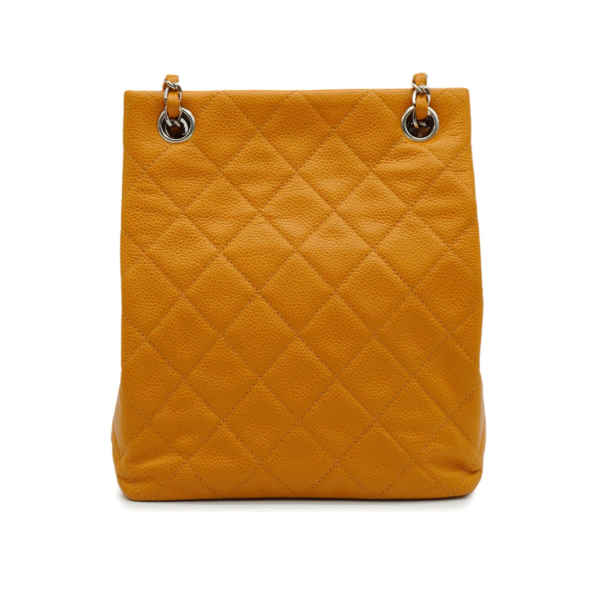 Luxury Promise Japan VINTAGE CHANEL MATELASSE COCOMARK CHAIN SHOULDER BAG ORANGE CAVIAR SKIN SILVER HARDWARE 90346146