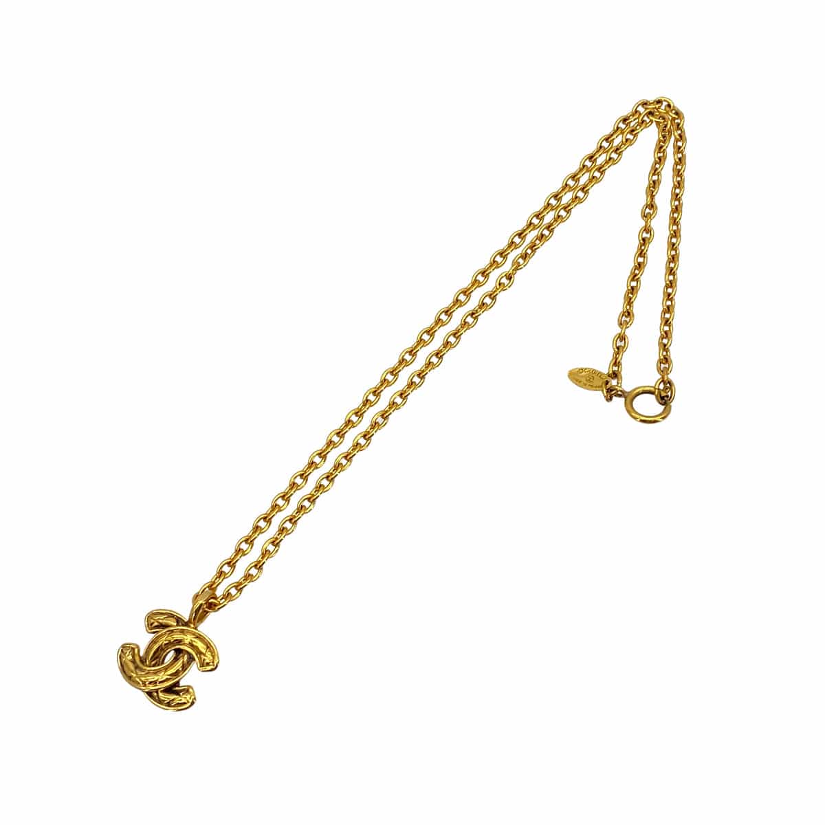 Luxury Promise Japan VINTAGE CHANEL MATELASSE COCOMARK NACKLACE GOLD ACCESSORY 90319600