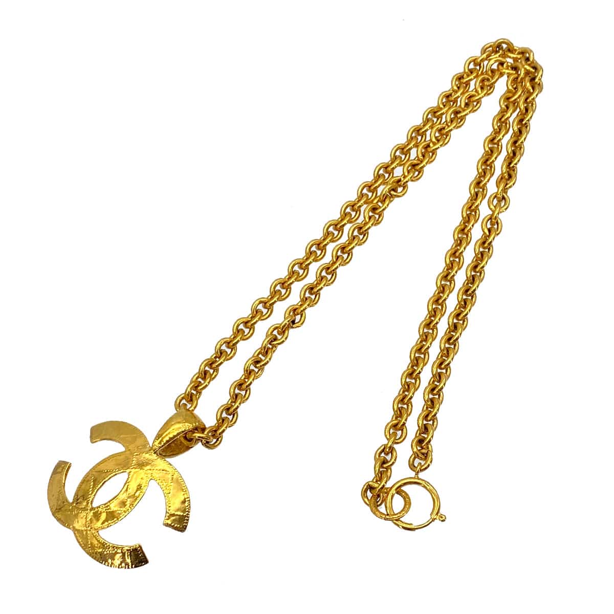 Luxury Promise Japan VINTAGE CHANEL MATELASSE COCOMARK NACKLACE GOLD ACCESSORY 94P 90319609