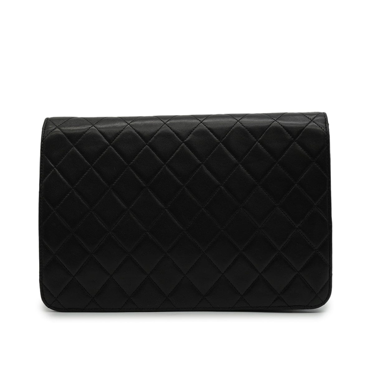 Luxury Promise Japan VINTAGE CHANEL MATELASSE COCOMARK PUSH LOCK CHAIN SHOULDER BAG BLACK LAMB SKIN GOLD HARDWARE 90346131