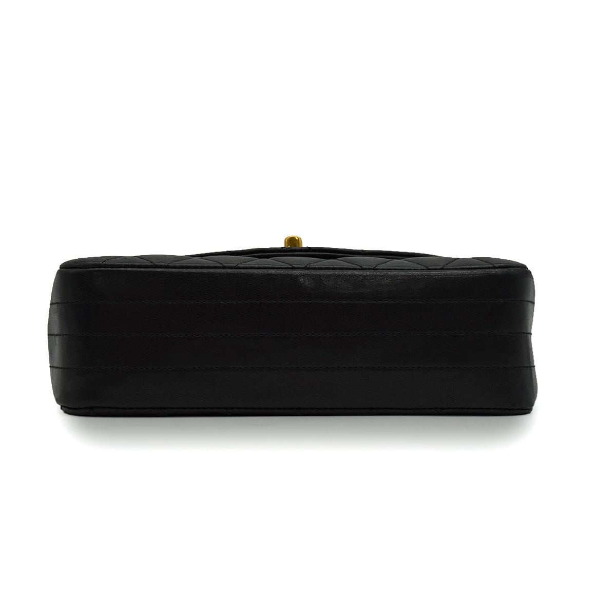 Luxury Promise Japan VINTAGE CHANEL MATELASSE HALF MOON CHAIN SHOULDER BAG BLACK LAMB SKIN 90344086