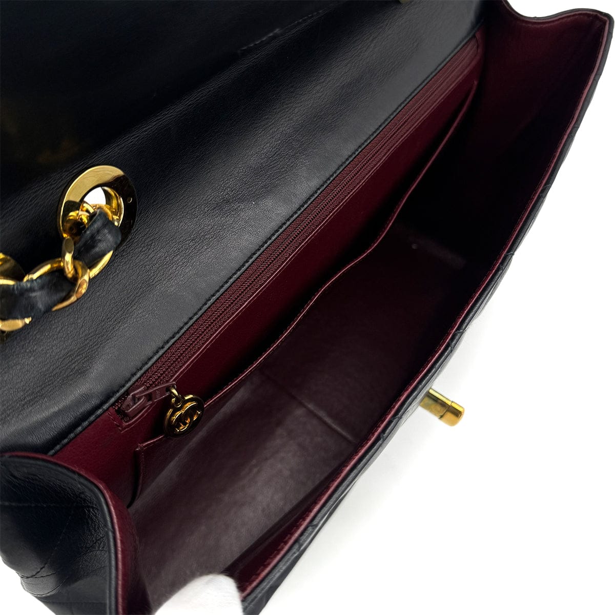 Luxury Promise Japan VINTAGE CHANEL MAXI MATELASSE 34 CHAIN SHOULDER BAG BLACK LAMB SKIN GOLD HARDWARE 90325320