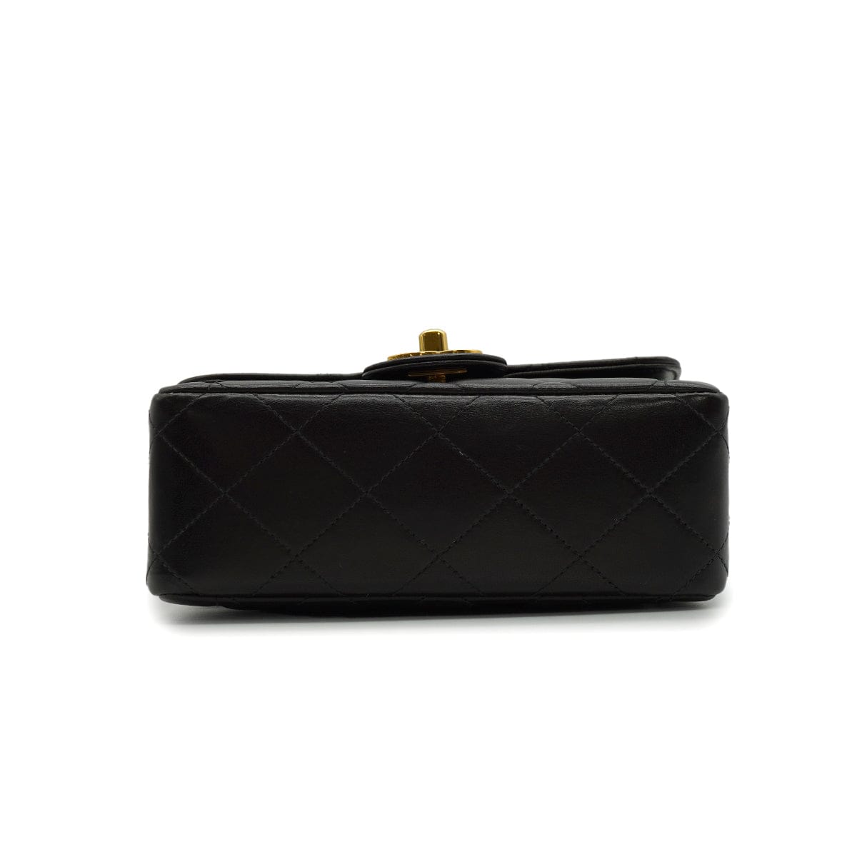 Luxury Promise Japan VINTAGE CHANEL MINI MATELASSE CHAIN SHOULDER BAG BLACK LAMB SKIN GOLD HARDWARE 90345156