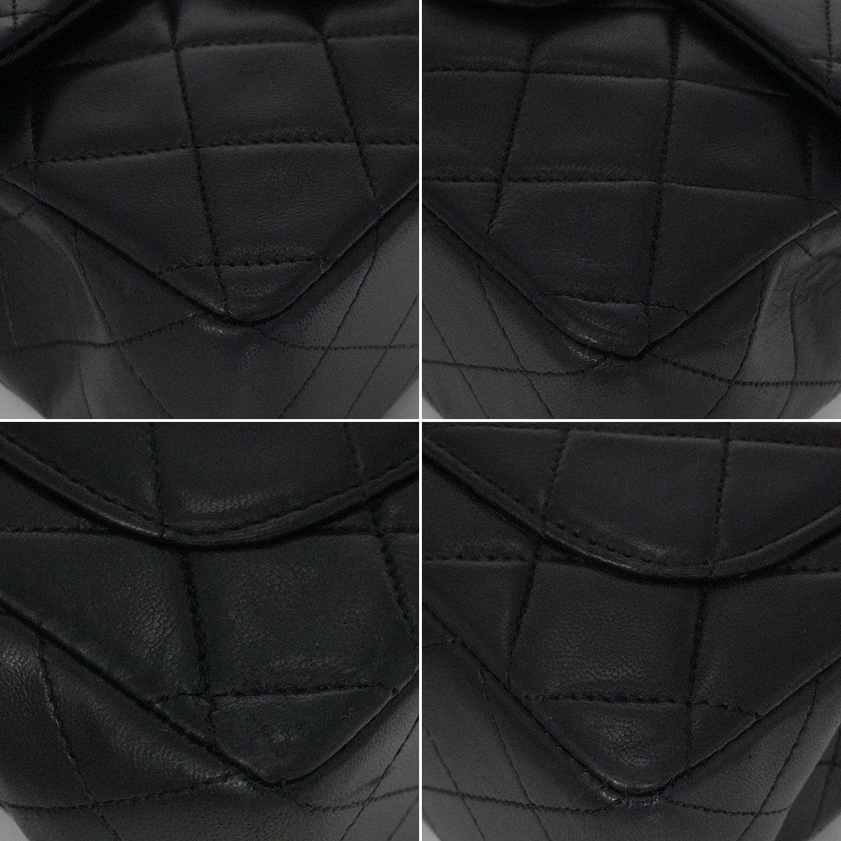 Luxury Promise Japan VINTAGE CHANEL MINI SQUARE 17 CHAIN SHOULDER BAG BLACK LAMB SKIN GOLD HARDWARE 90346665