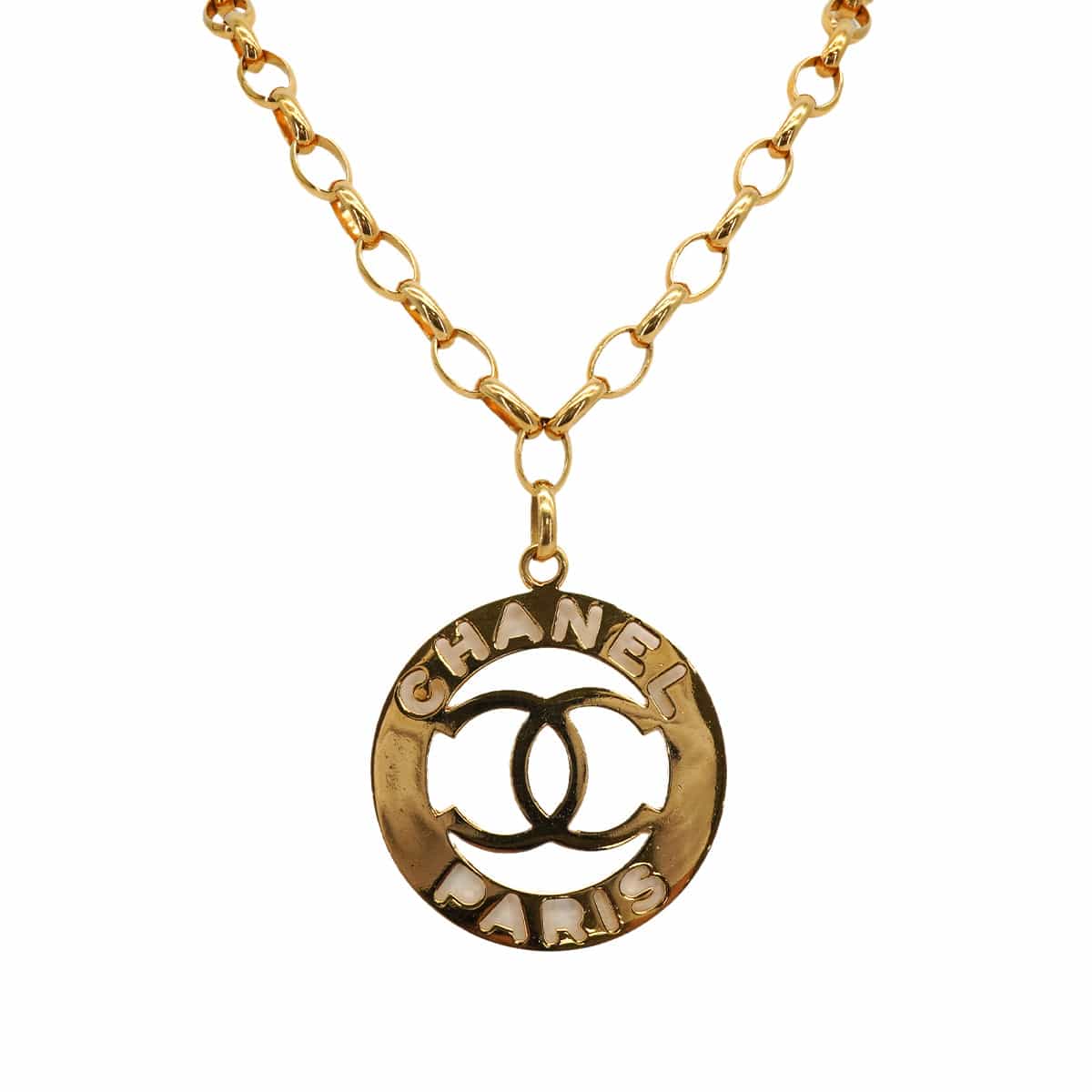Luxury Promise Japan VINTAGE CHANEL NECKLACE COCOMARK GOLD ACCESSORY 90335026