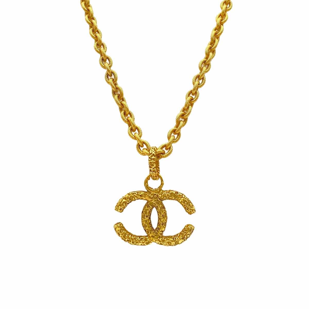 Luxury Promise Japan VINTAGE CHANEL NECKLACE COCOMARK GOLD ACCESSORY 93A 90325357