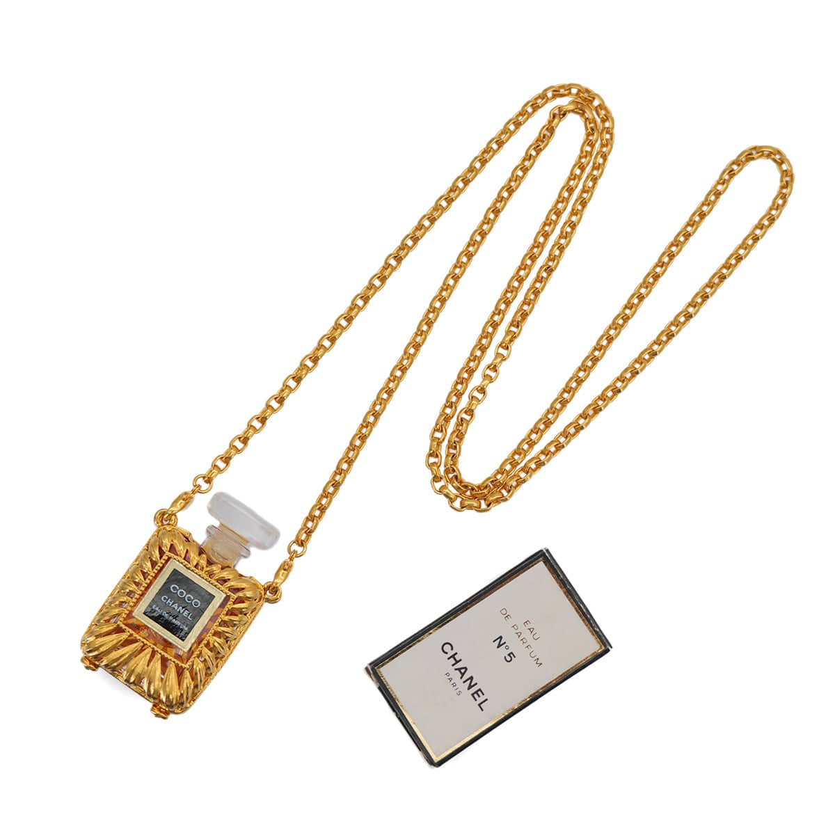 Luxury Promise Japan VINTAGE CHANEL NECKLACE PERFUME GOLD ACCESSORY 90323152