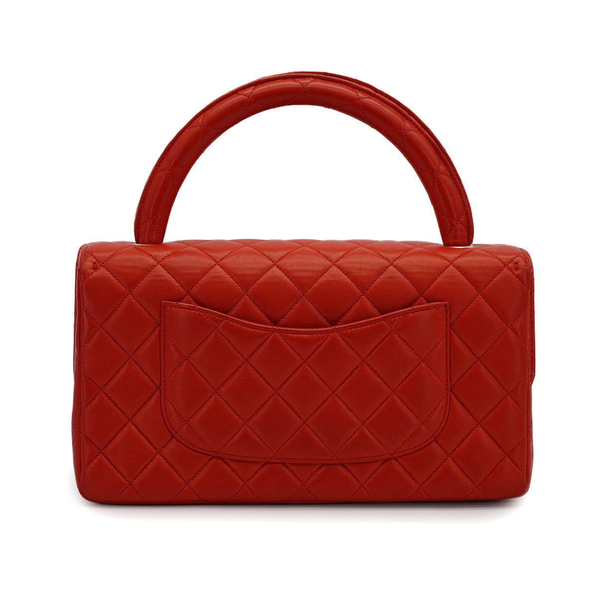 Luxury Promise Japan VINTAGE CHANEL PARENT-CHILD BAG PARENTS ONLY RED LAMB SKIN SILVER HARDWARE 90335317