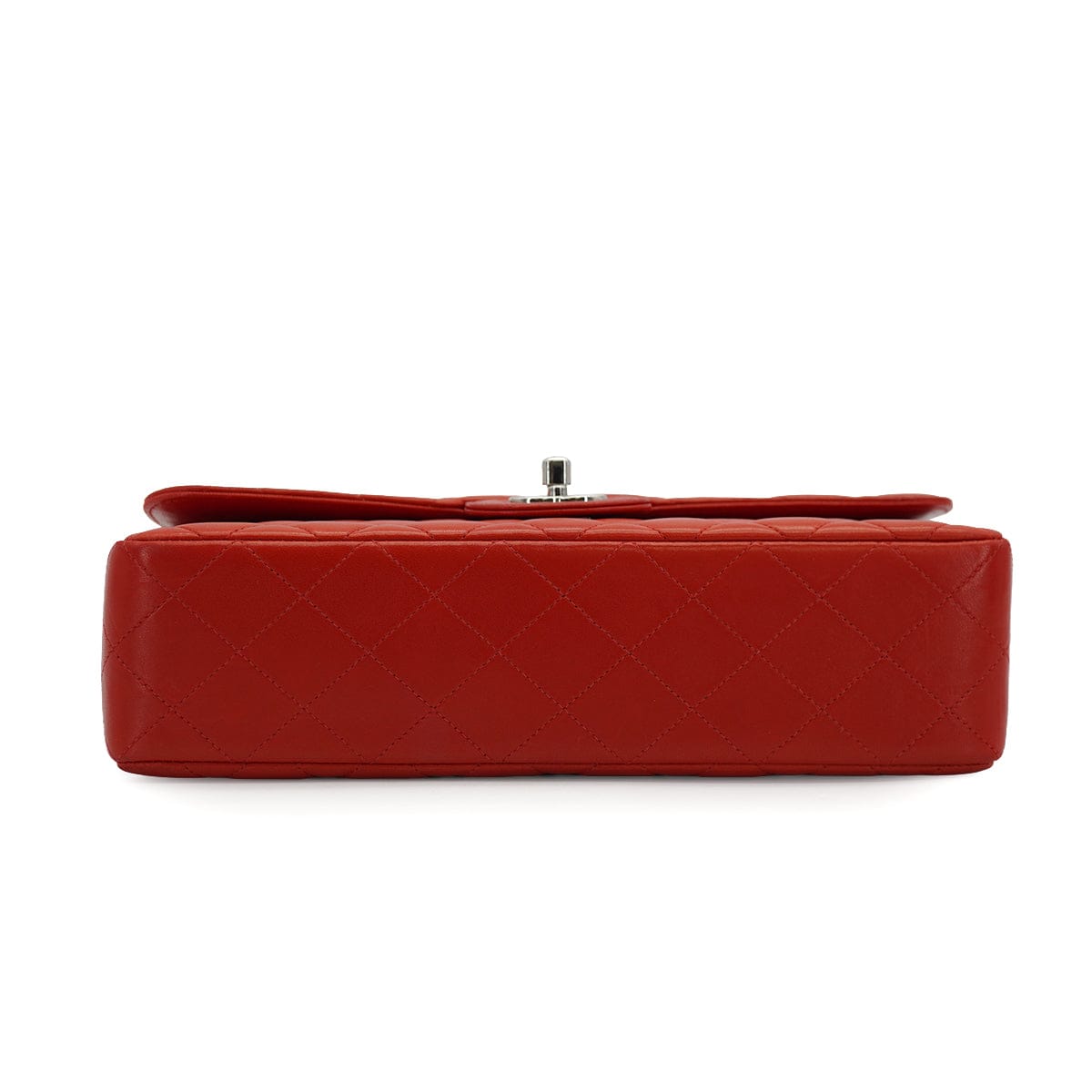 Luxury Promise Japan VINTAGE CHANEL PARENT-CHILD BAG PARENTS ONLY RED LAMB SKIN SILVER HARDWARE 90335317