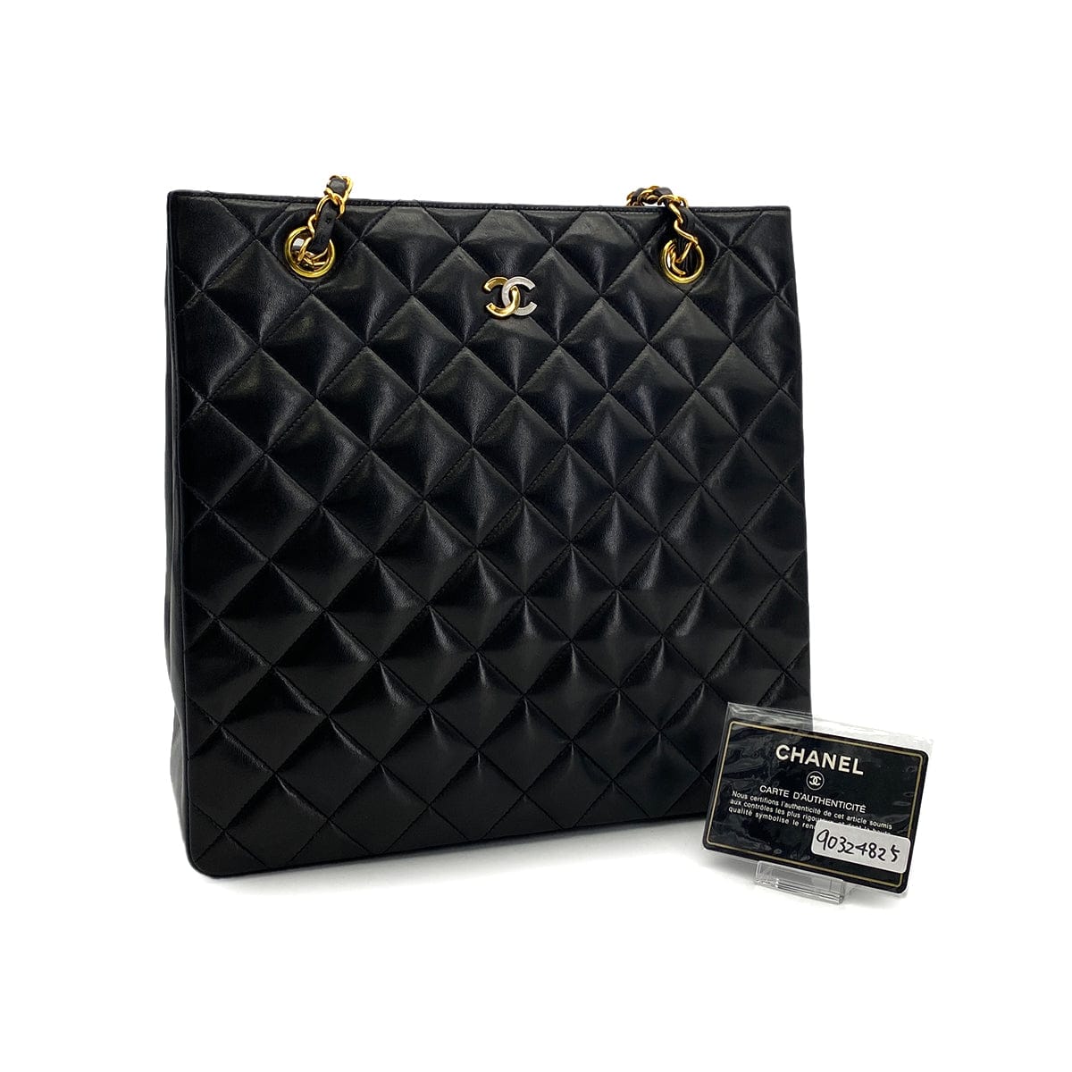 Luxury Promise Japan VINTAGE CHANEL PARIS LIMITED EDITION MATELASSE CHAIN SHOULDER BAG BLACK LAMB SKIN GOLD HARDWARE 90324825