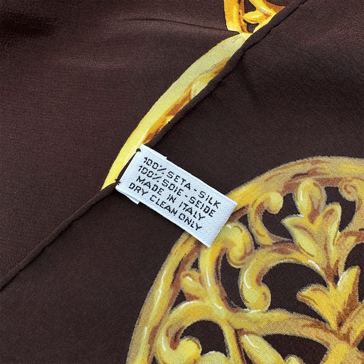 Luxury Promise Japan VINTAGE CHANEL SCARF GRIPOA BIJOU PATTERN BROWN SILK 90313362