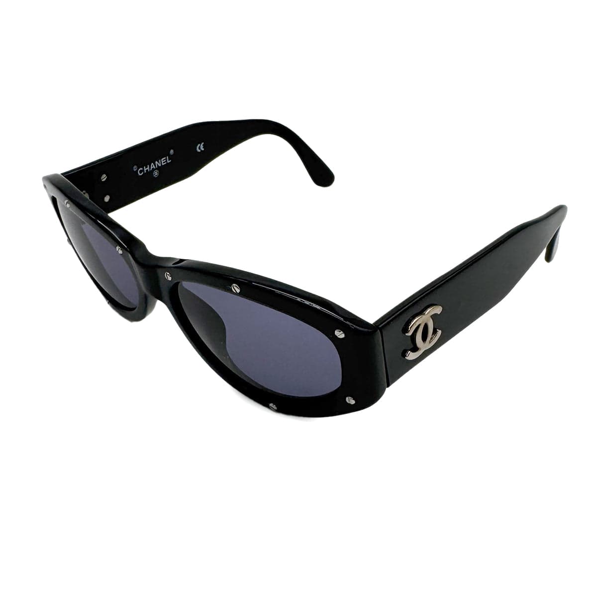 Luxury Promise Japan VINTAGE CHANEL SUNGLASSES COCOMARK BLACK EYEWEAR 90313681