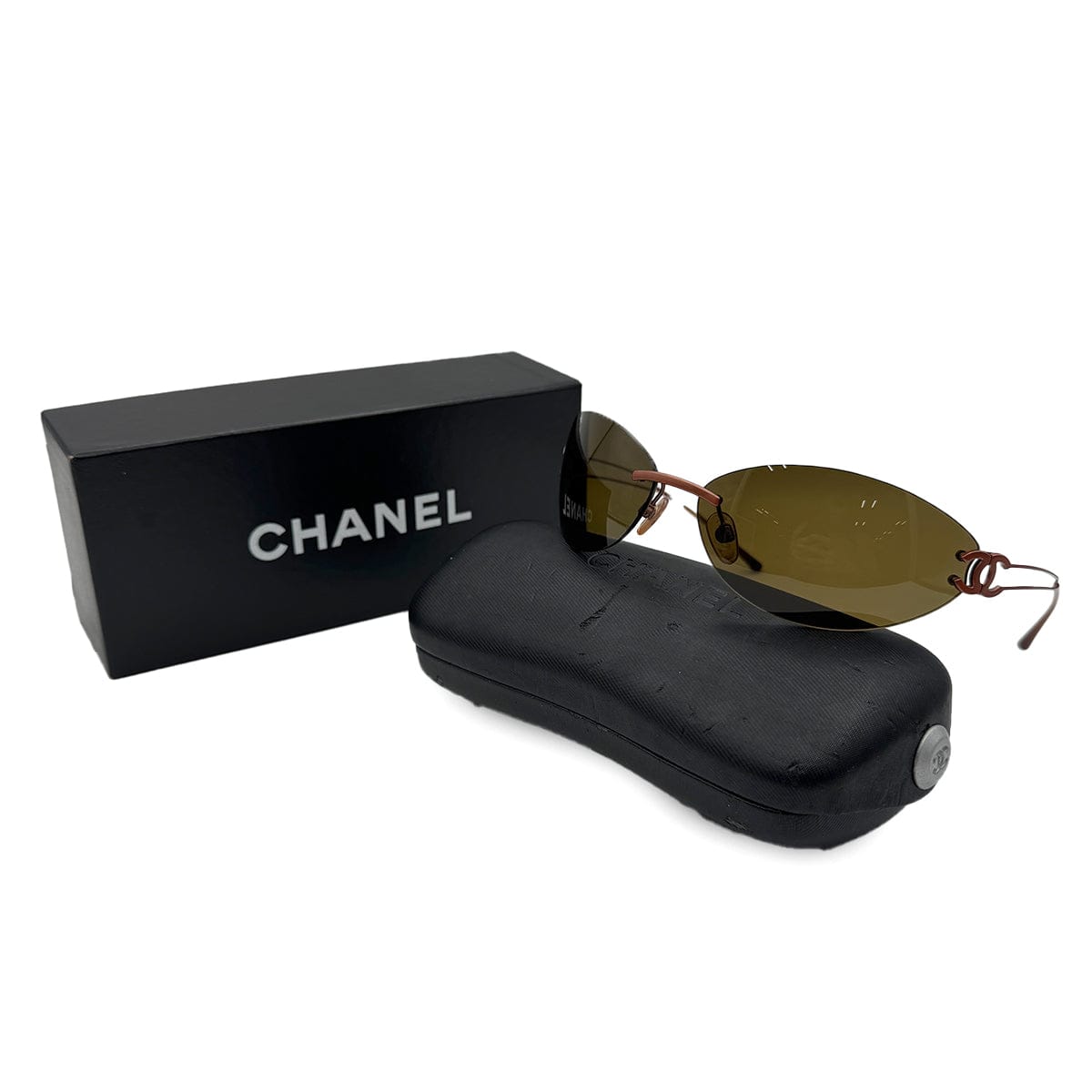 Luxury Promise Japan VINTAGE CHANEL SUNGLASSES COCOMARK BROWN EYEWEAR 90322530