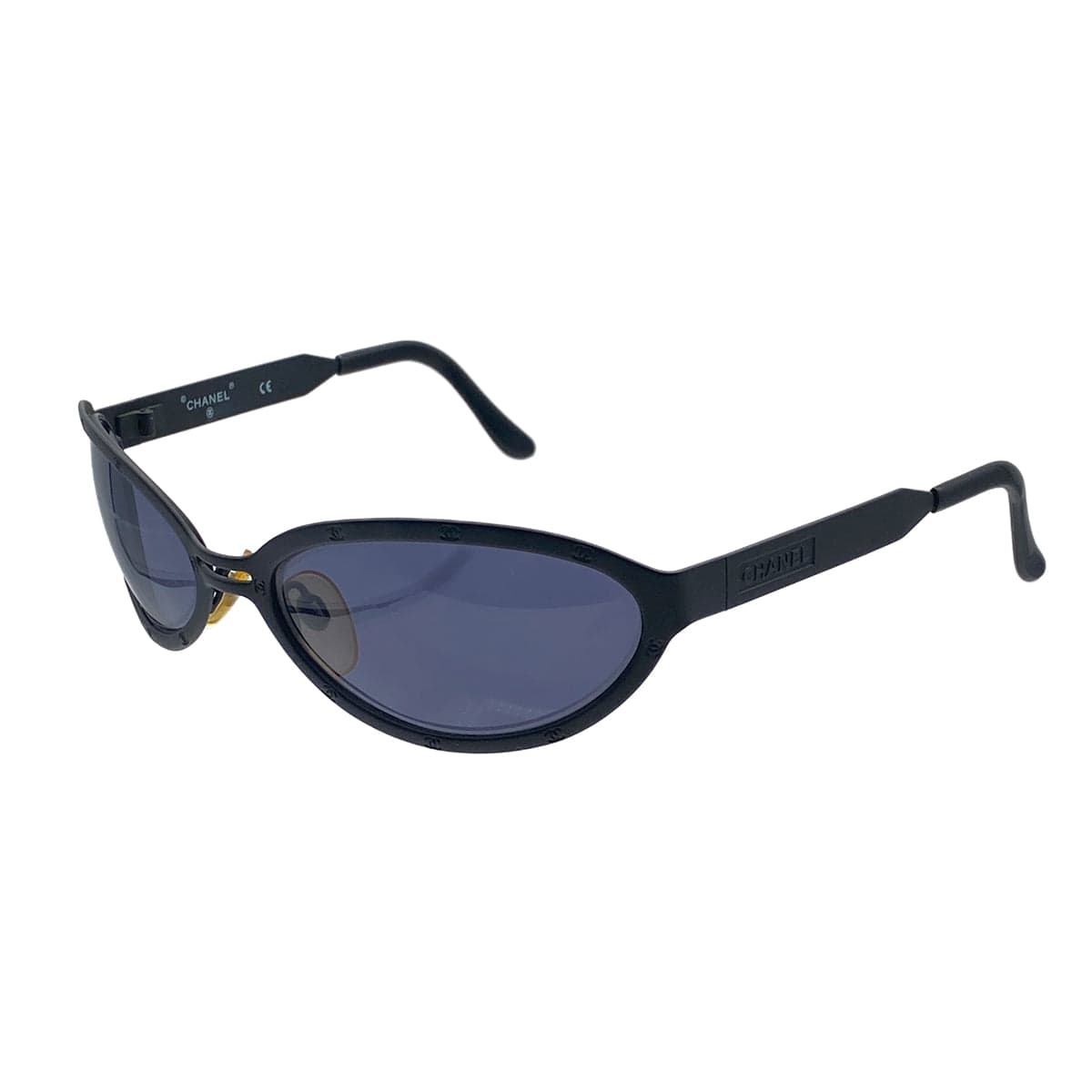 Luxury Promise Japan VINTAGE CHANEL SUNGLASSES COCOMARK LOGO MATTE BLACK EYEWEAR 90312559