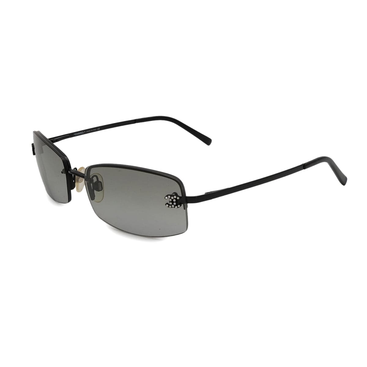 Luxury Promise Japan VINTAGE CHANEL SUNGLASSES COCOMARK RHINESTONE BLACK EYEWEAR 90313530