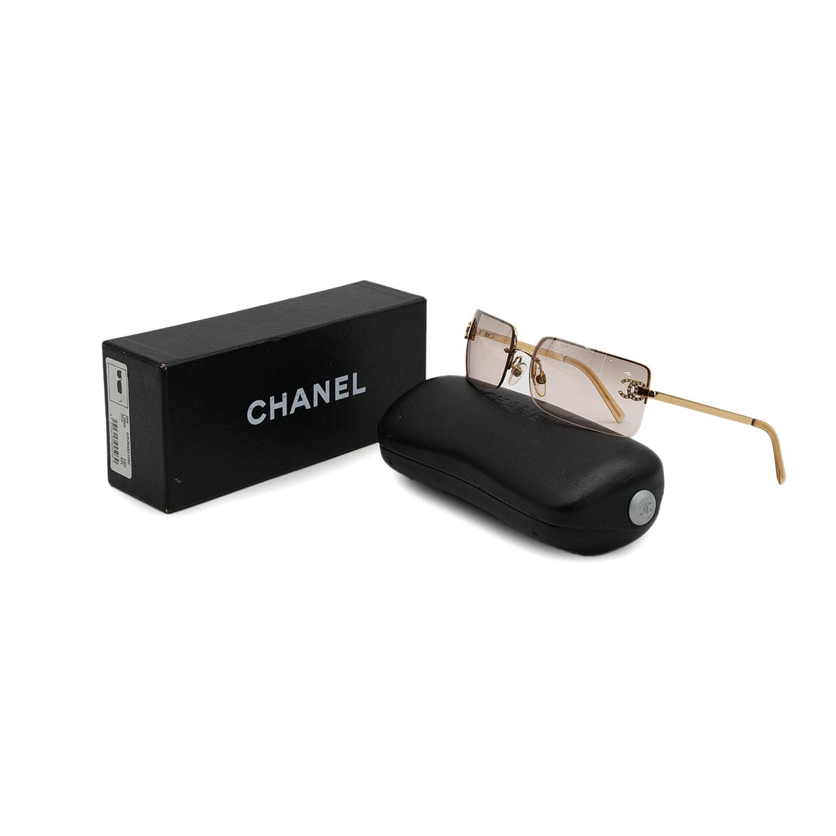 Luxury Promise Japan VINTAGE CHANEL SUNGLASSES COCOMARK RHINESTONE GOLD EYEWEAR 90321129