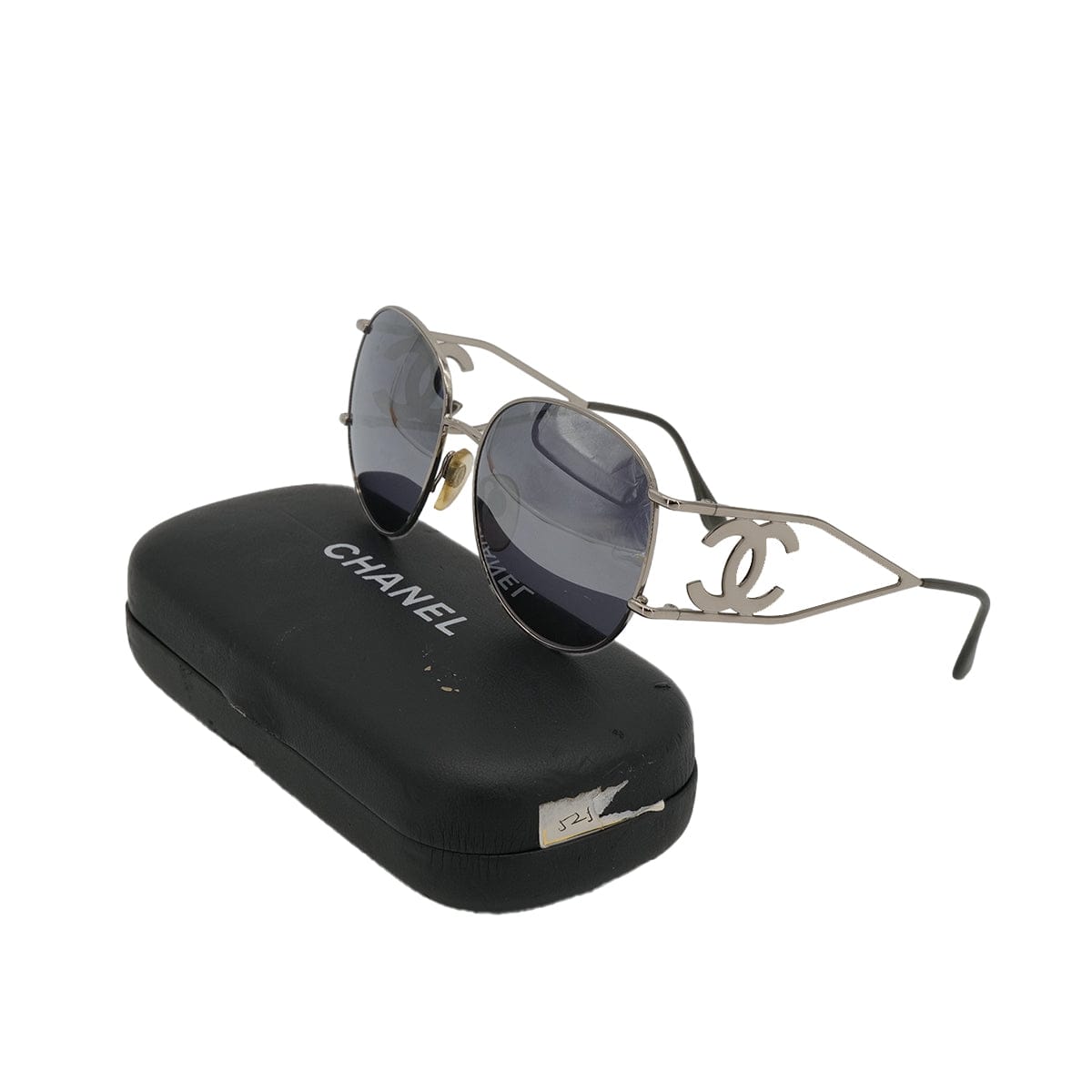 Luxury Promise Japan VINTAGE CHANEL SUNGLASSES COCOMARK SILVER EYEWEAR 90323489