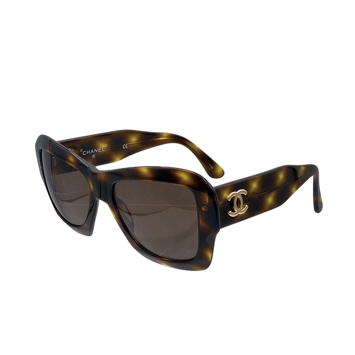 Luxury Promise Japan VINTAGE CHANEL SUNGLASSES COCOMARK TORTOISESHELL BRWON EYEWEAR 90312680
