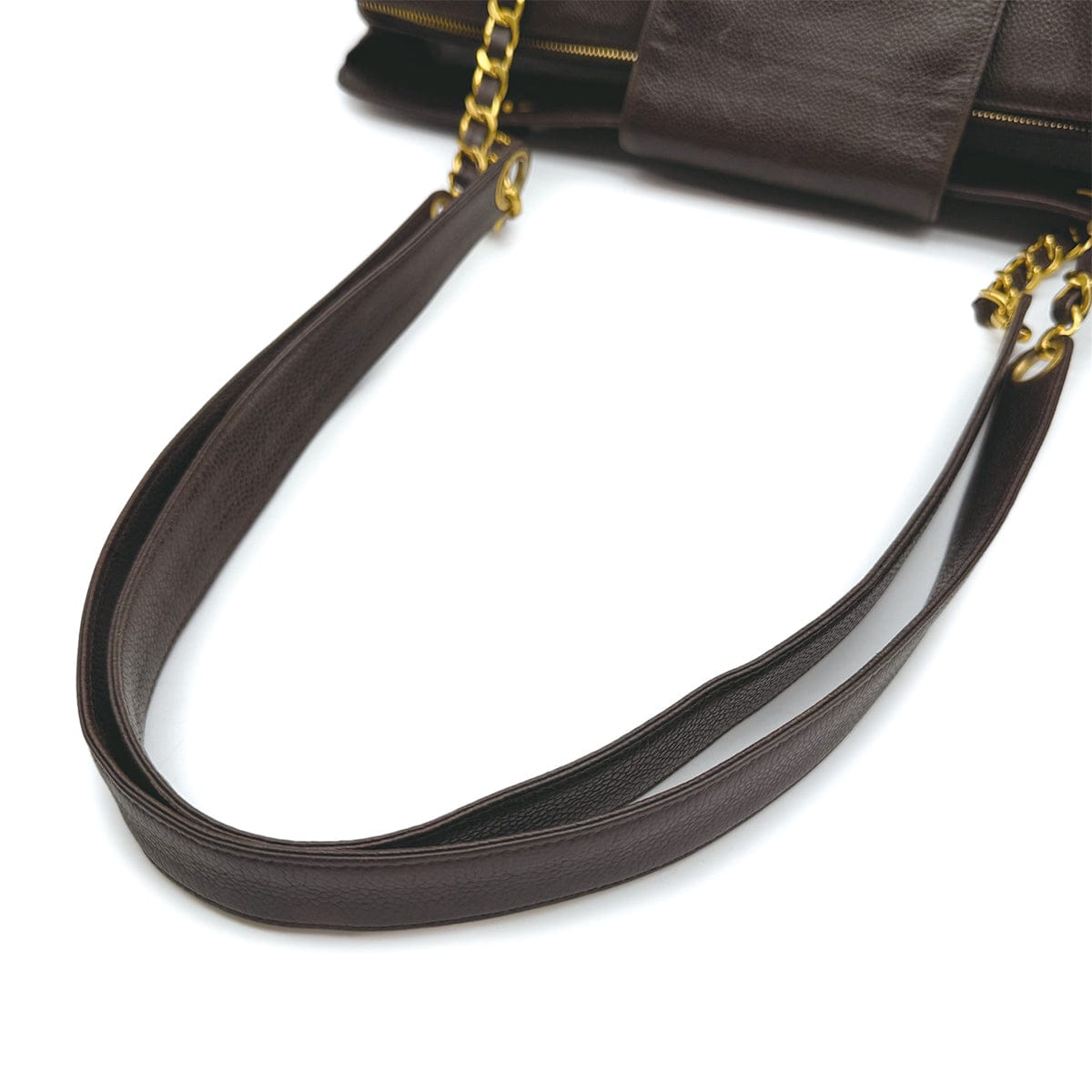 Luxury Promise Japan VINTAGE CHANEL SUPER MODEL CHAIN TOTE BAG BROWN CAVIAR SKIN GOLD HARDWARE 90317877