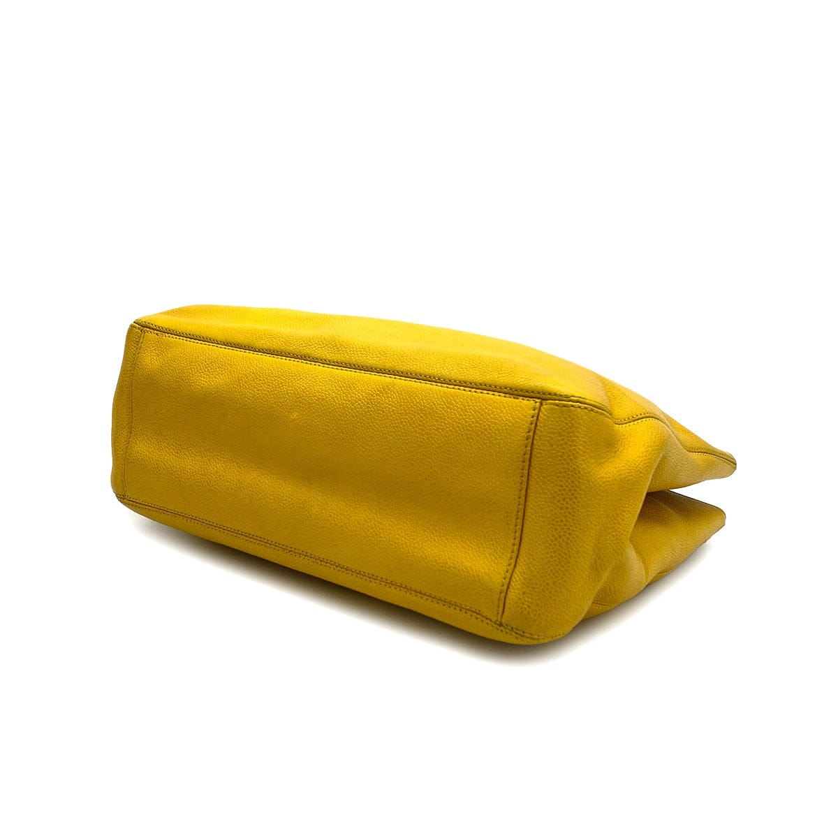 Luxury Promise Japan VINTAGE CHANEL SUPER MODEL CHAIN TOTE BAG YELLOW CAVIAR SKIN GOLD HARDWARE 90323096