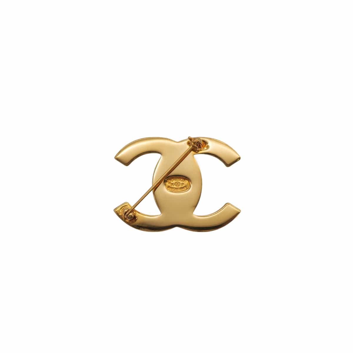 Luxury Promise Japan VINTAGE CHANEL TURN LOCK BROOCH GOLD ACCESSORY 96P 90323153