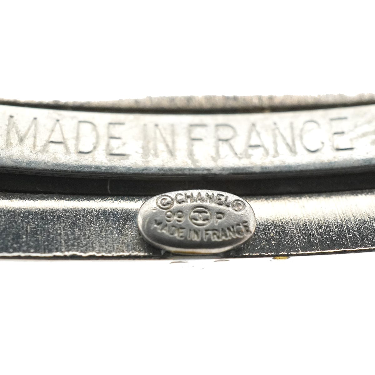Luxury Promise Japan VINTAGE CHANEL VALLETTA LOGO SILVER HAIR ACCESSORY 99P 90339671