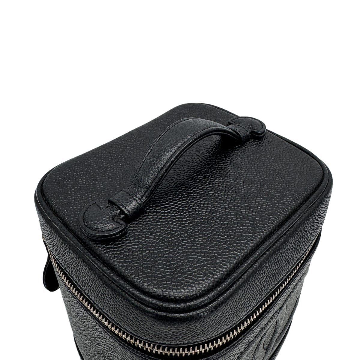 Luxury Promise Japan VINTAGE CHANEL VANITY HAND BAG BLACK CAVIAR SKIN 90319914