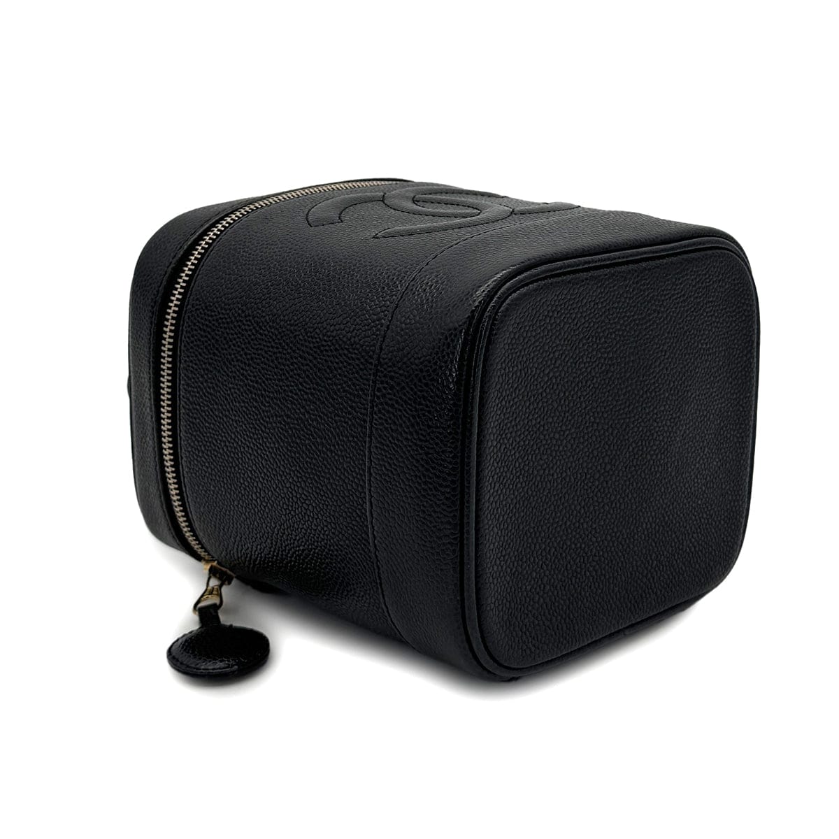 Luxury Promise Japan VINTAGE CHANEL VANITY HAND BAG BLACK CAVIAR SKIN 90319914