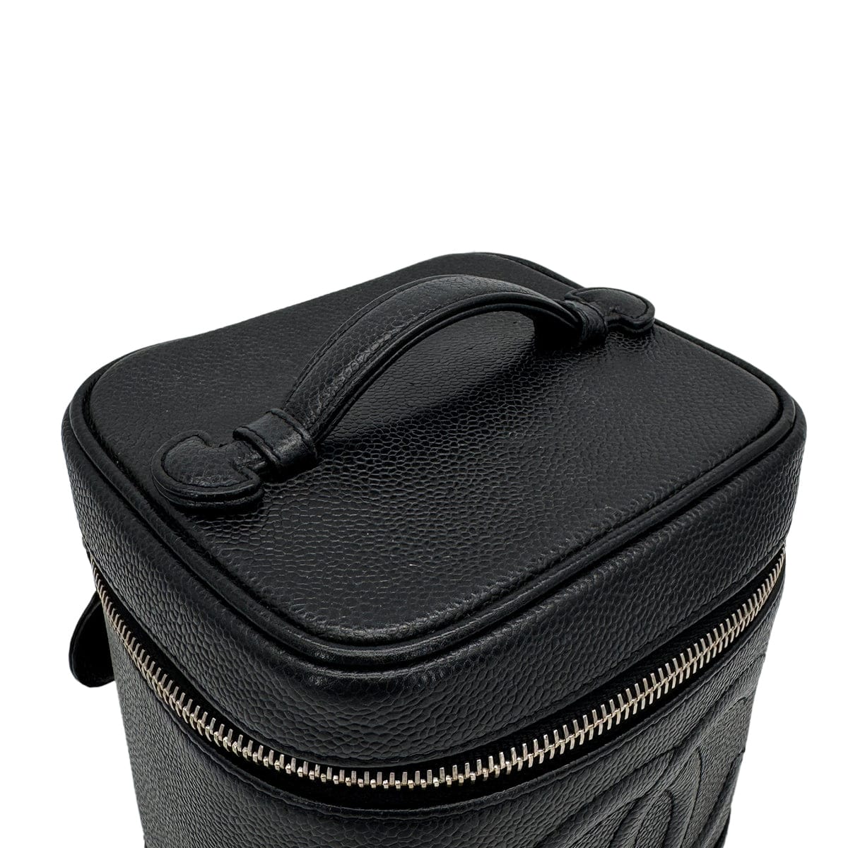 Luxury Promise Japan VINTAGE CHANEL VANITY HAND BAG BLACK CAVIAR SKIN 90319916