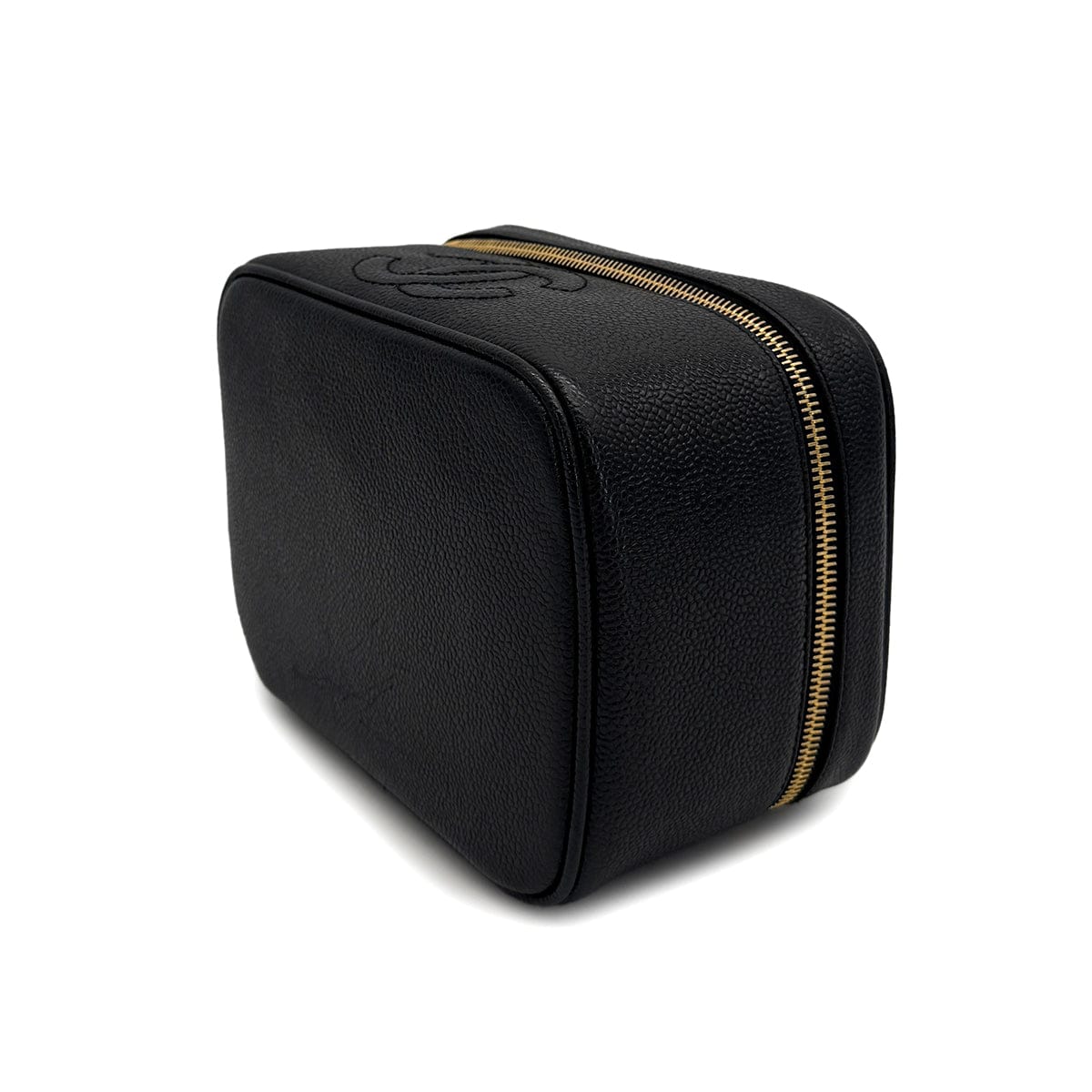 Luxury Promise Japan VINTAGE CHANEL VANITY HAND BAG BLACK CAVIAR SKIN 90325294