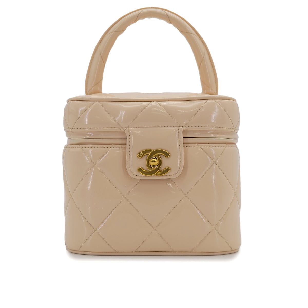 Luxury Promise Japan VINTAGE CHANEL VANITY HAND BAG COCOMARK HEART MIRROR IVORY ENAMEL 90314882