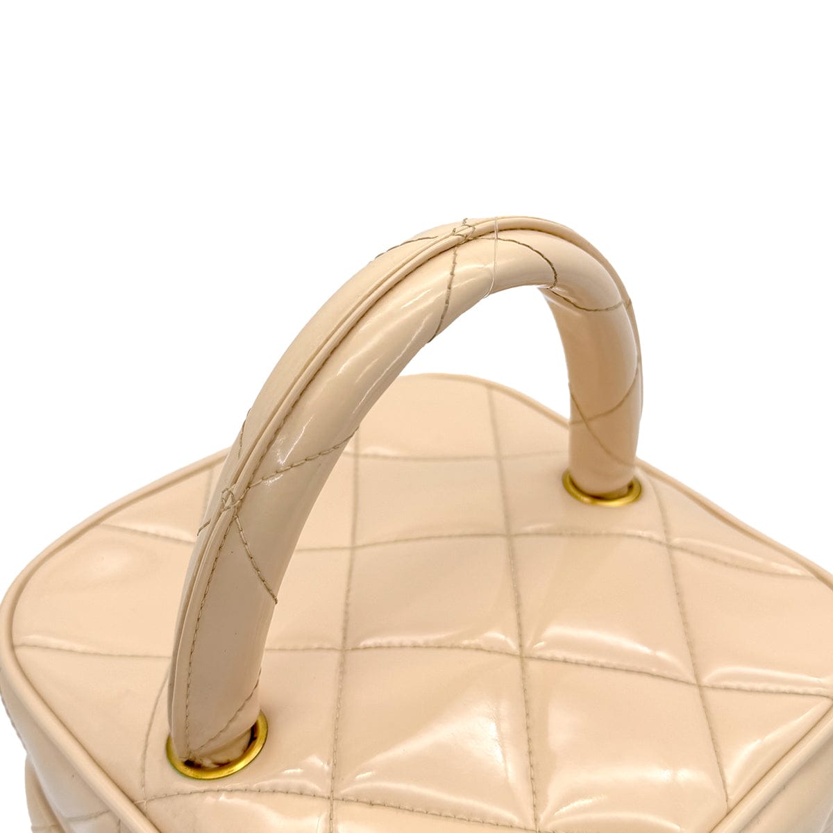 Luxury Promise Japan VINTAGE CHANEL VANITY HAND BAG COCOMARK HEART MIRROR IVORY ENAMEL 90314882