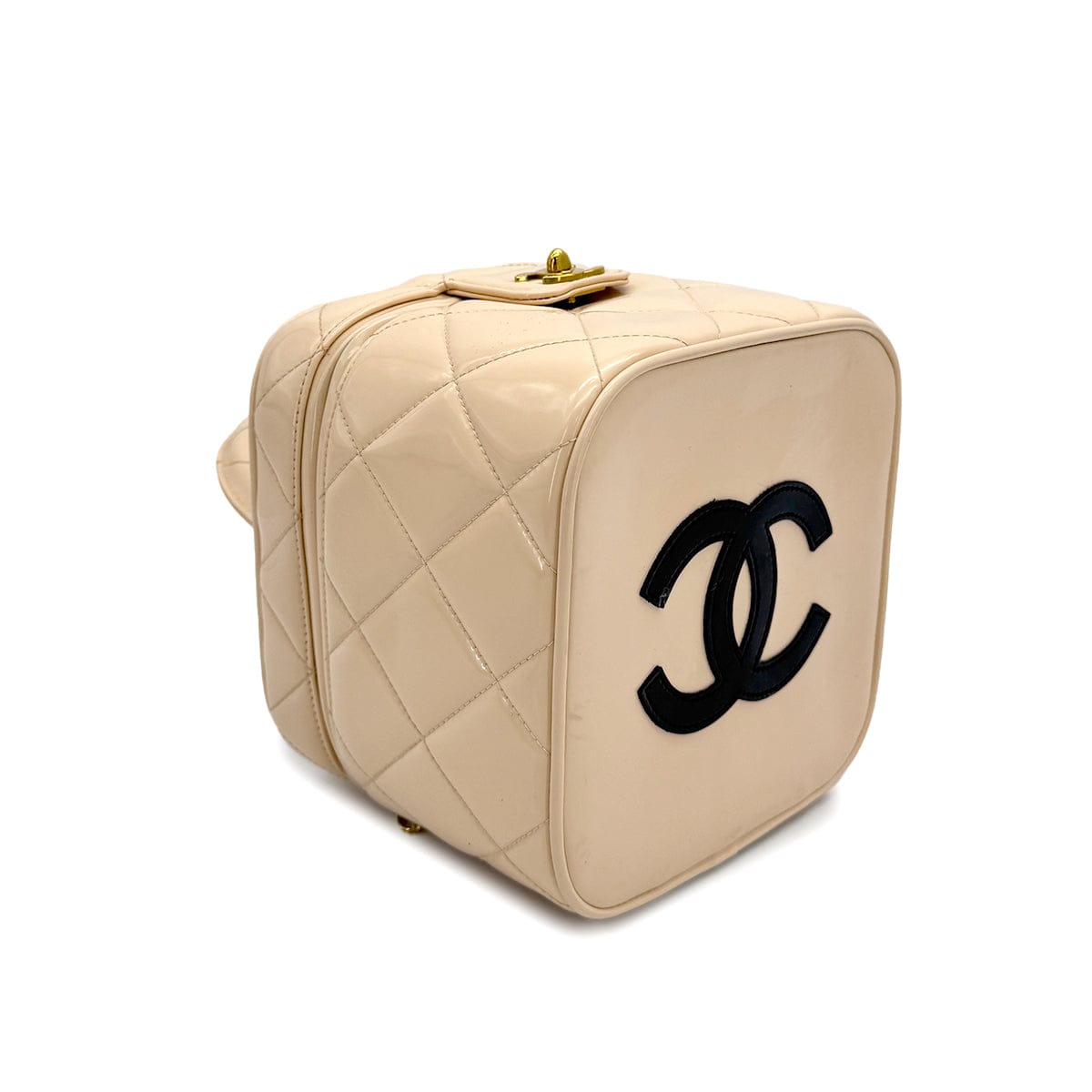 Luxury Promise Japan VINTAGE CHANEL VANITY HAND BAG COCOMARK HEART MIRROR IVORY ENAMEL 90314882