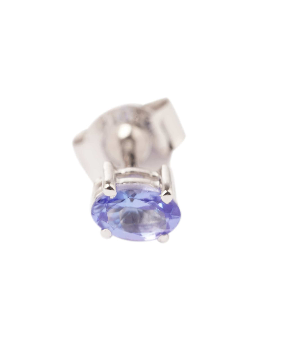 Luxury Promise 0.014ct Tanzanite 10k White Gold Push & Post Earrings - 0.92g ANC2069