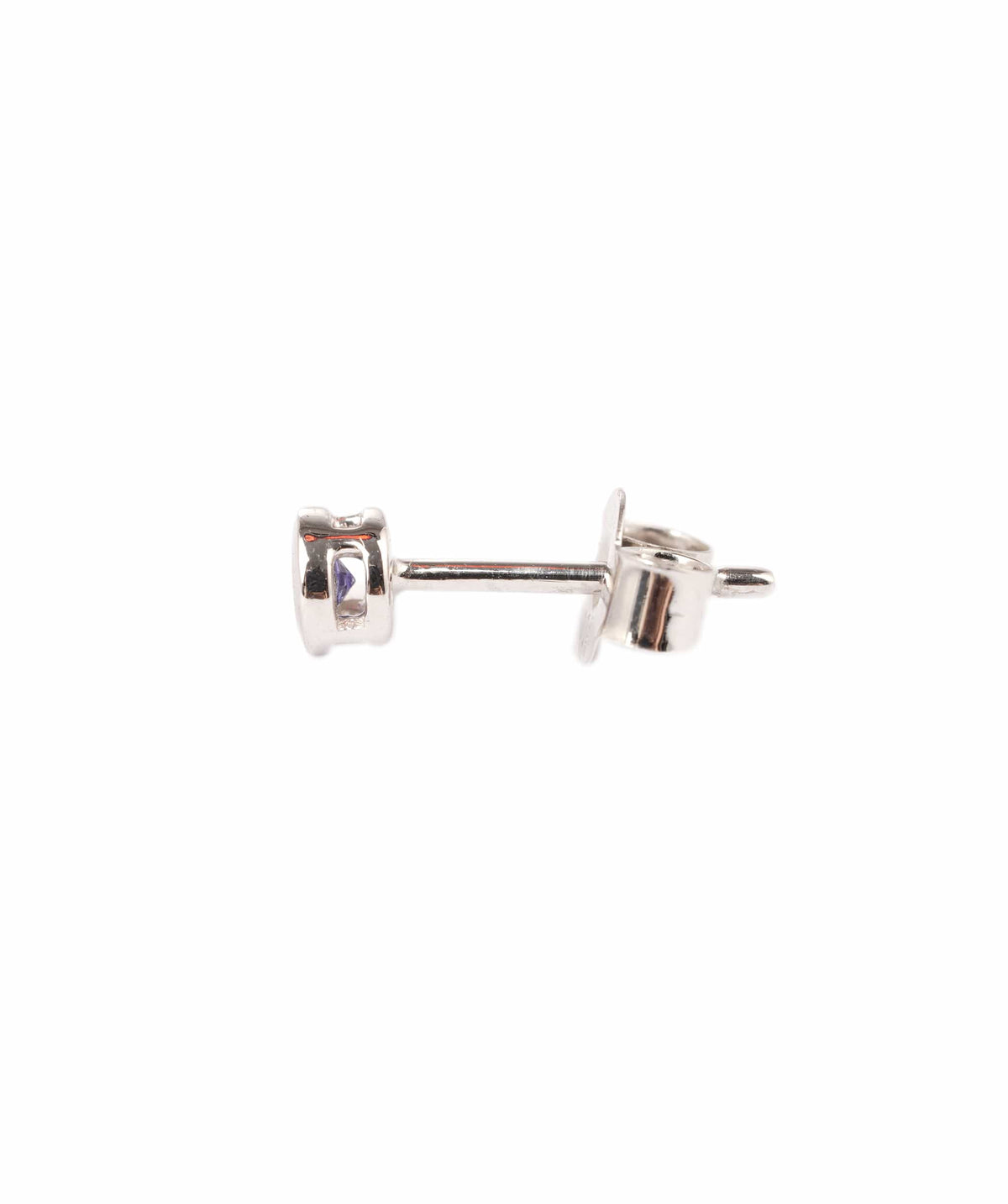 Luxury Promise 0.22ct Tanzanite 10k White Gold Push & Post Earrings - 0.835g ANC2063