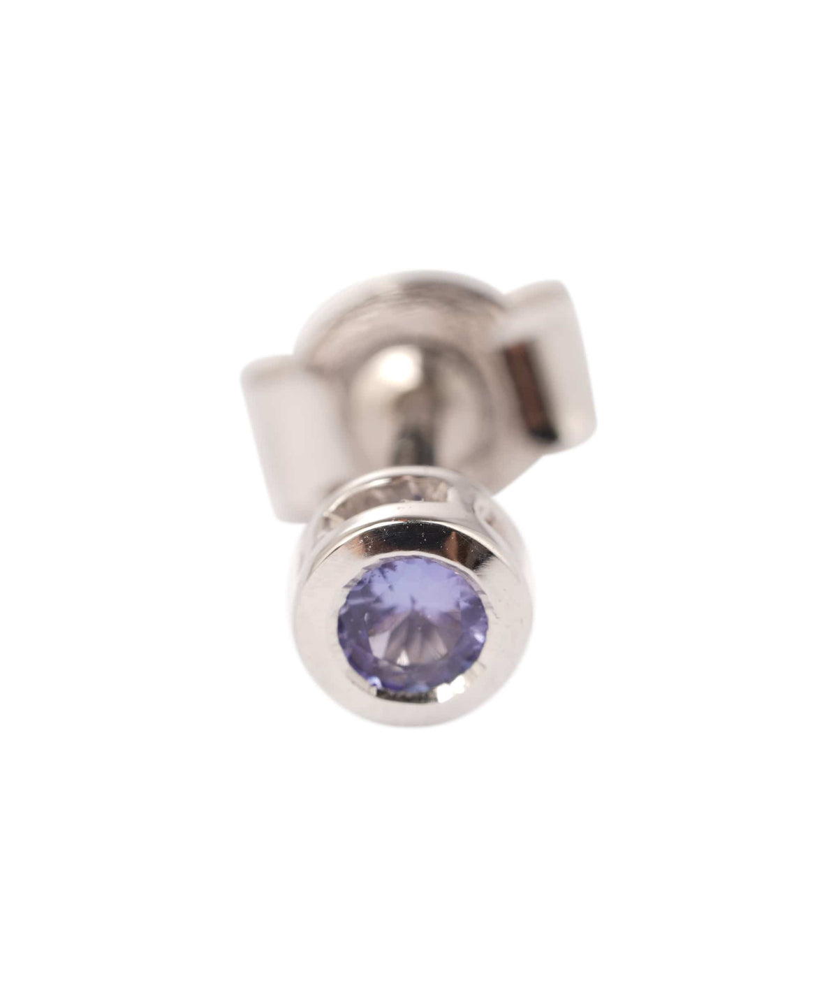 Luxury Promise 0.22ct Tanzanite 10k White Gold Push & Post Earrings - 0.835g ANC2063