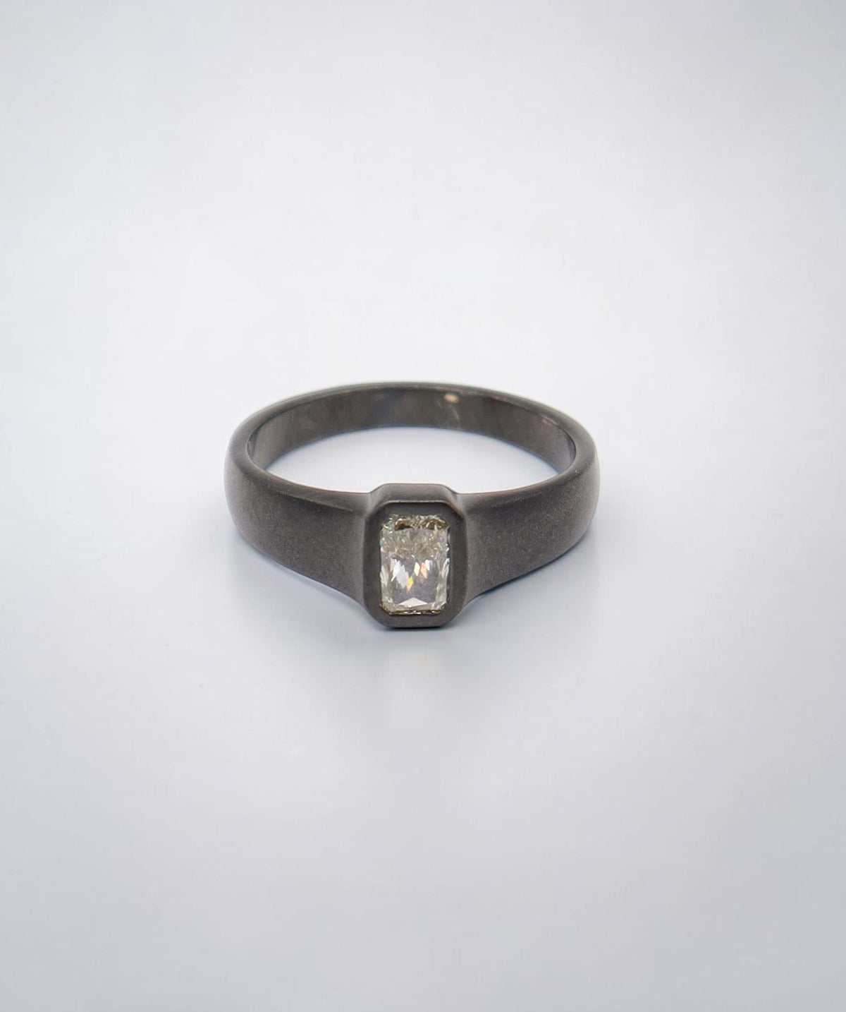 Luxury Promise 0.41ct Diamond  Cushion Rhodium Ring DXBS6653