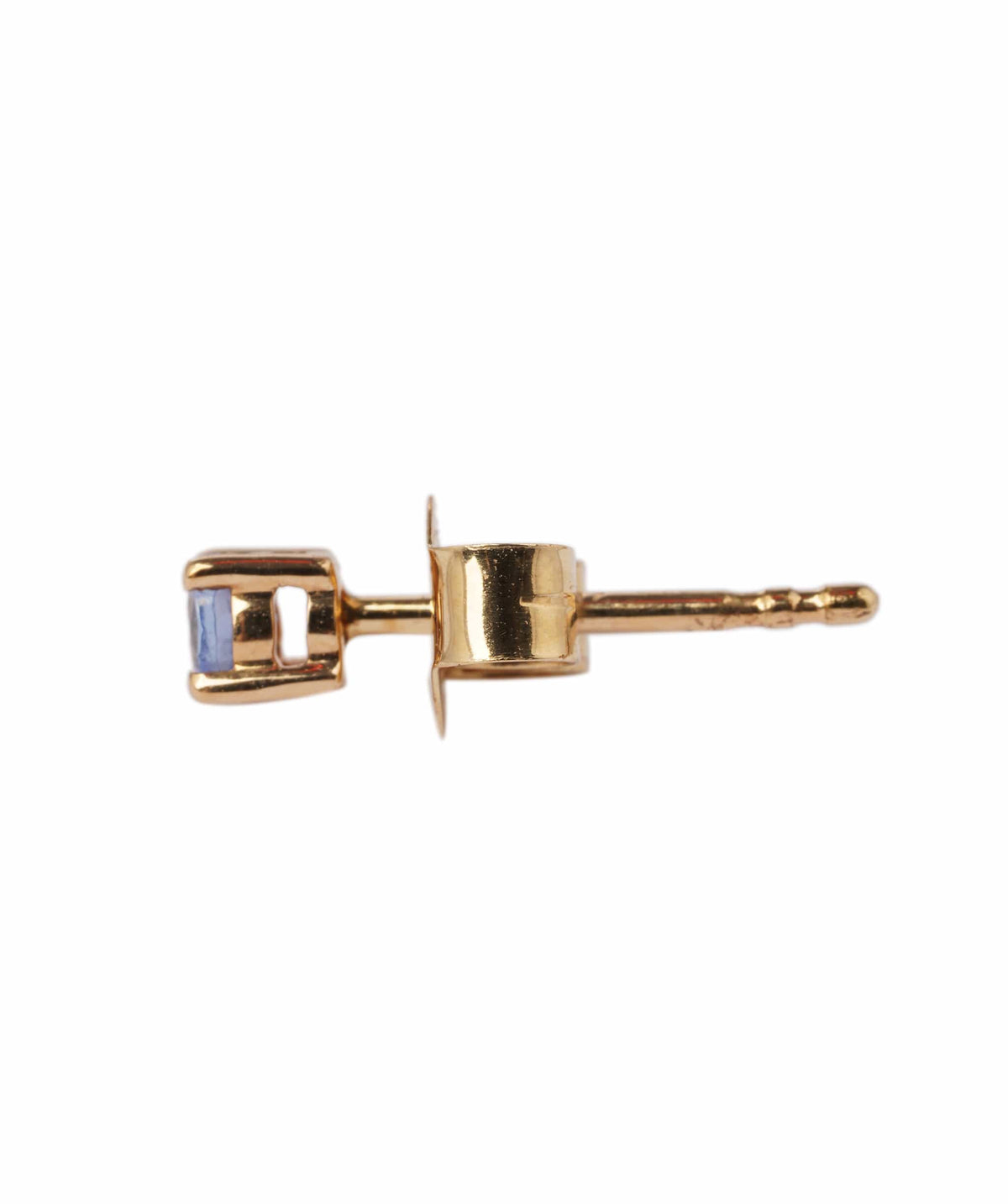 Luxury Promise 0.44ct Tanzanite 10k Yellow Gold Push & Post Earrings - 1.54g ANC2065